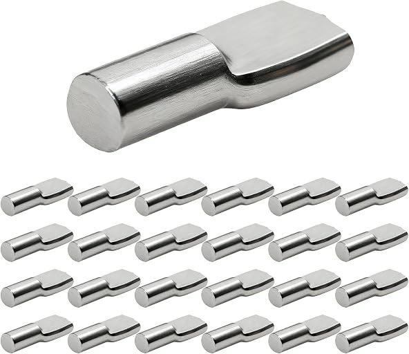 5mm Shelf Pegs for Shelves Cabinet Shelf Support Pegs Metal Shelving Pins for Bookshelf Furniture Kitchen Closet Heavy Duty Pegs Bracket for Shelves in Cabinet Metal Shelf Clips 50Pcs
