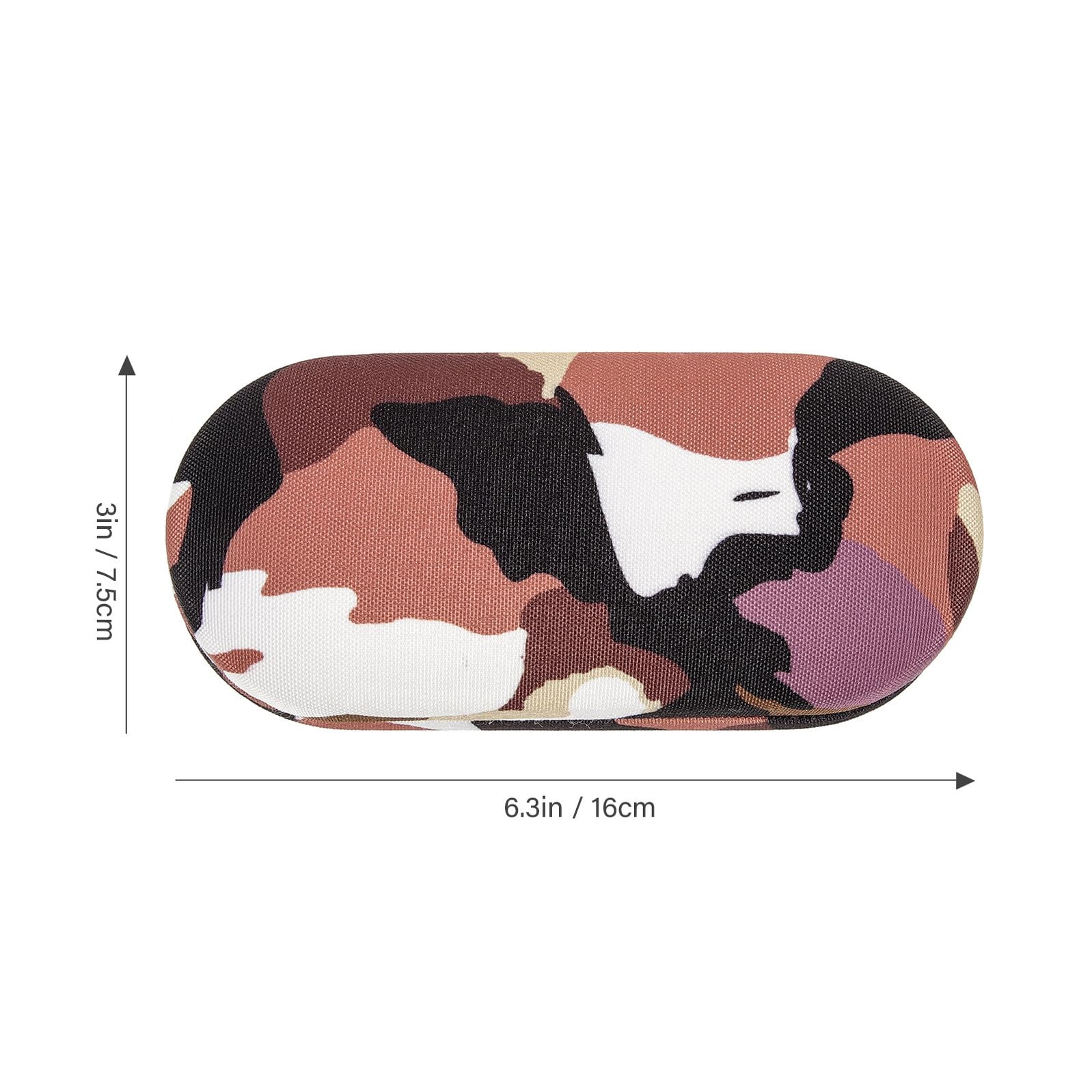 Portaocchiali da Viaggio in Plastica e Tessuto Doppio Strato, Custodia Protettiva con Motivo Camouflage per Occhiali da Vista da Sole, Organizer Multiuso per Proteggere Lenti