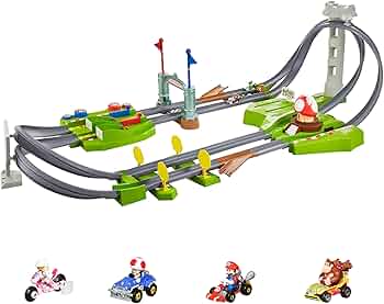 Amazon.com: Bundle of Hot Wheels Mario Kart Circuit Track