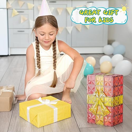 Miniatura 7 de 102 piezas de azulejos magnéticos de diamante para niños, juguetes magnéticos STEM para niños pequeños, bloques de construcción magnéticos para