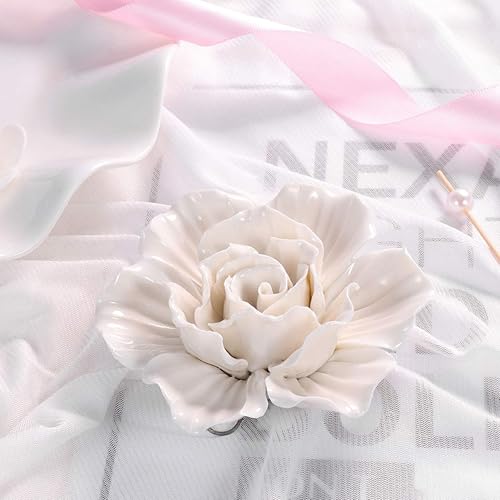 Miniatura 3 de BESPORTBLE Decoración de pared de cerámica, escultura floral de pared, decoración de porcelana hecha a mano, decoración 3D de arte de pared para