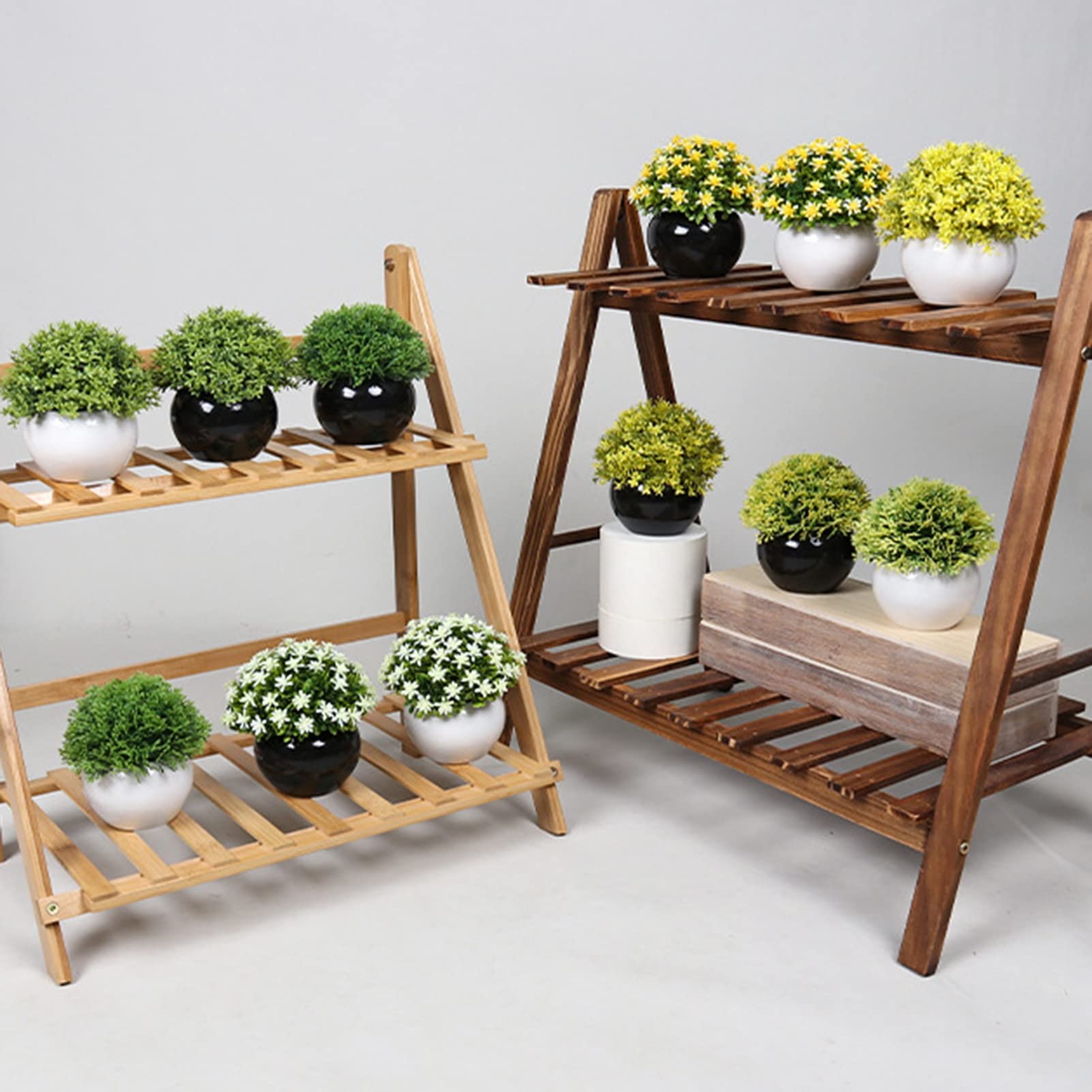 Yokawe Knstliche Topfpflanzen Knstliche Bonsai Geflschte Schleierkraut  Topfpflanze mit Keramik Blumentopf Kunststoffblumen fr Bro Schreibtisch  Outdoor Dekoration A: Amazon.de: Garten
