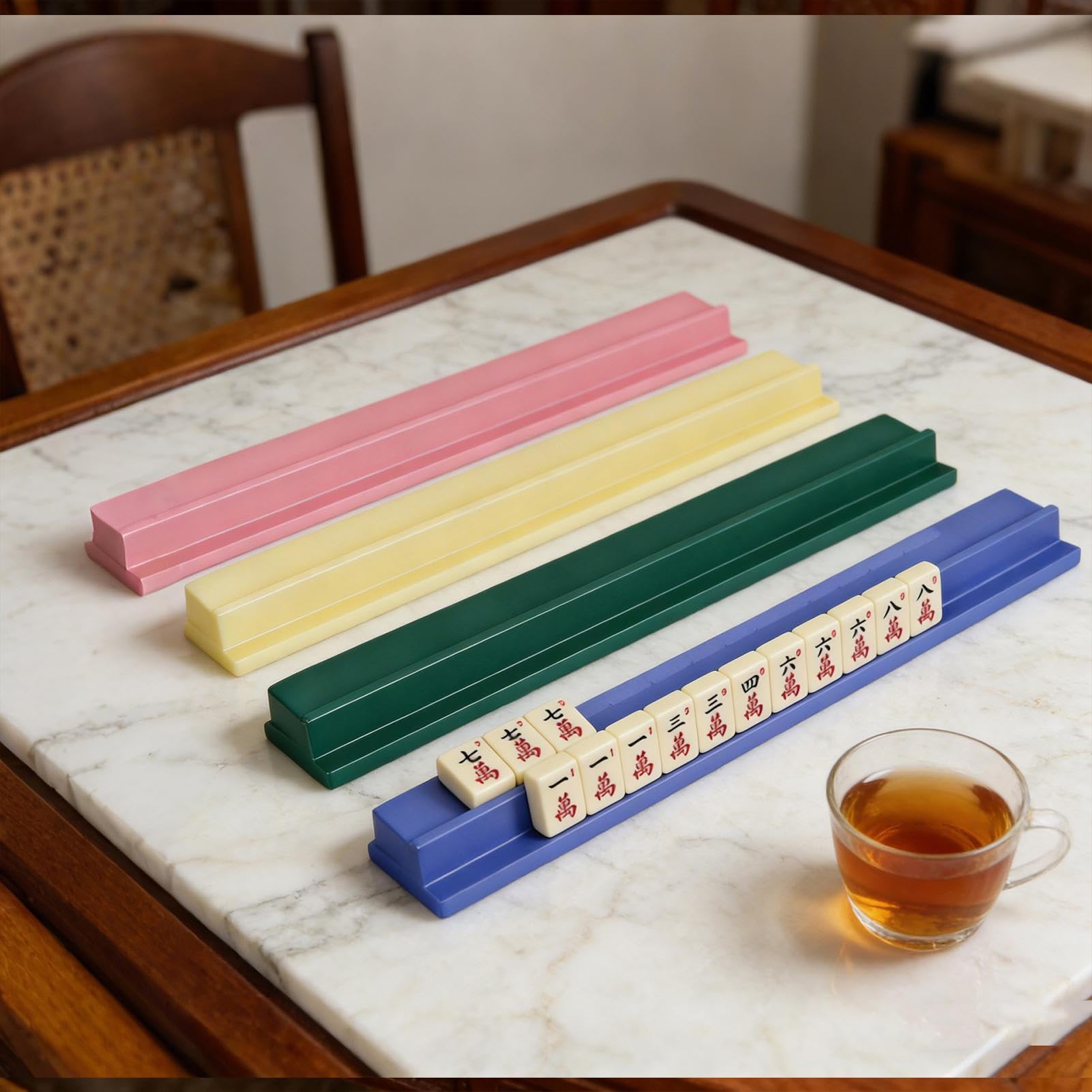 Genérico Soporte para Las Fichas del Mahjong Estante Compacto para Dominó