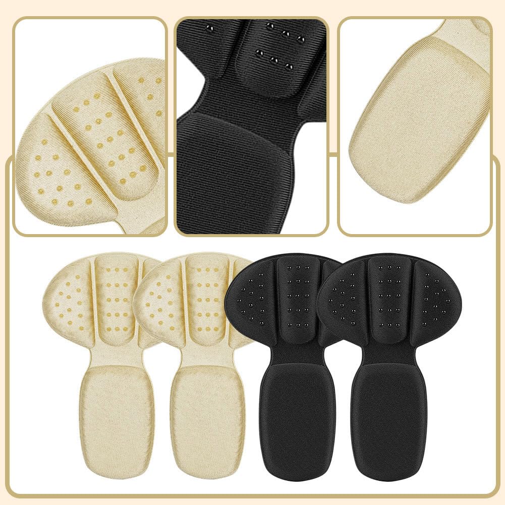 4 Pares Taloneras para Zapatos, Almohadillas para Talones para Reducir Talla, Almohadillas Antirozaduras para Zapatos, Protectores de Talón para Hombres y Mujeres