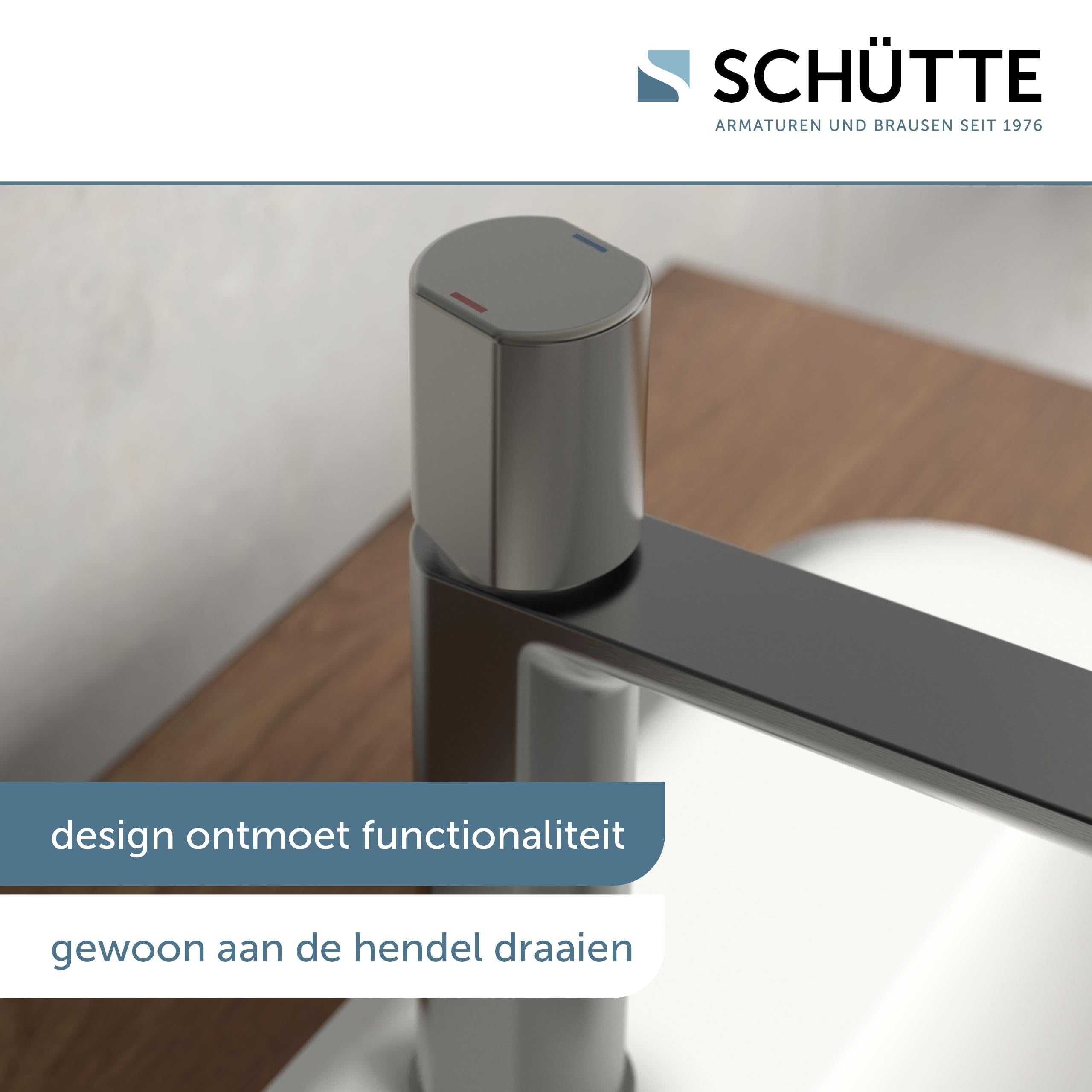 Schütte New York 33612 Washbasin Mixer Tap with Drain Fitting, Mixer