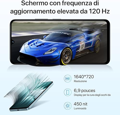 Miniatura 2 de UMIDIGI Teléfono celular desbloqueado G100 Android 14, 6.9 pulgadas HD+ 120 Hz, octa-core 16 GB +256 GB expandir 1 TB, teléfono inteligente