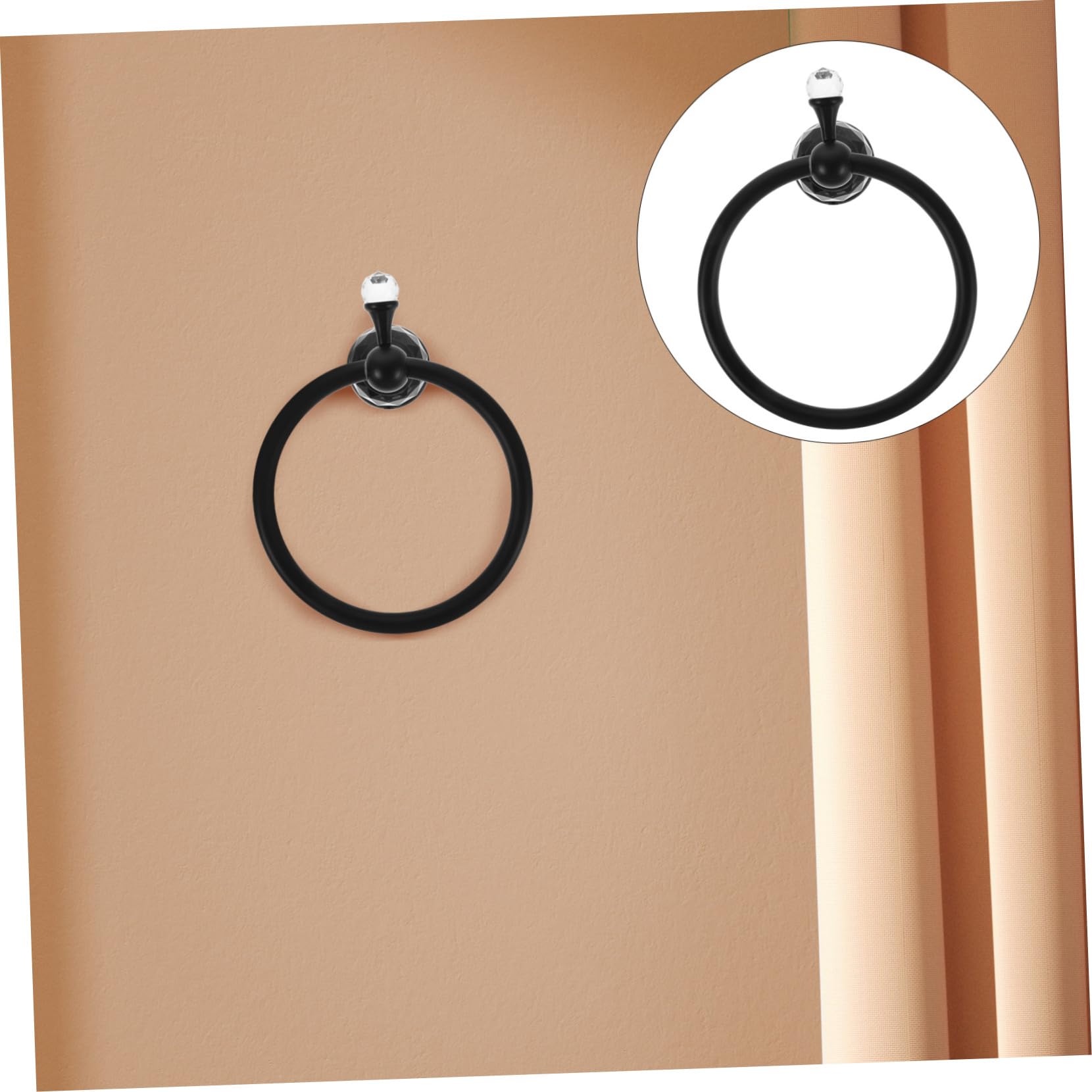 Alipis Toallero de Baño de Cristal Diseño Único para Pared Compacto y Resistente