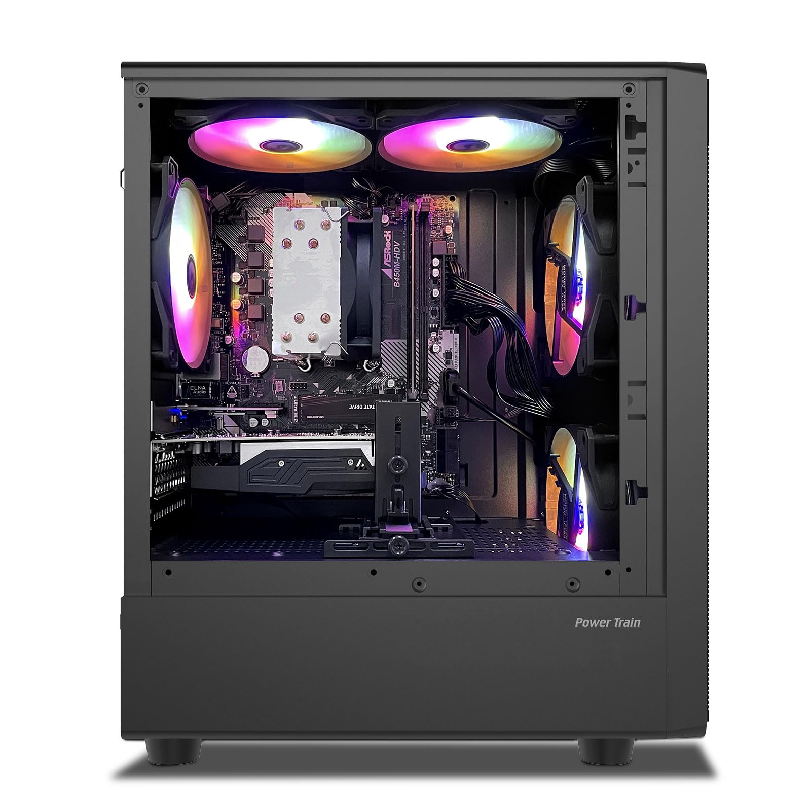 ZER-LON Gaming PC Desktop Computer, Intel Core I5 up to 3.6GHz, RX 550 4G GDDR5, 16G DDR3 RAM, 512GB NVME SSD, WiFi 5.0, Prebuilt Gaming PC Tower Computer with 5 RGB Fan — view 7