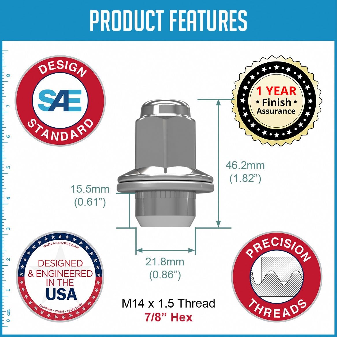 せんよう Amazon.com: Wheel Accessories Parts 20 Pcs M14x1.5 14x1.5