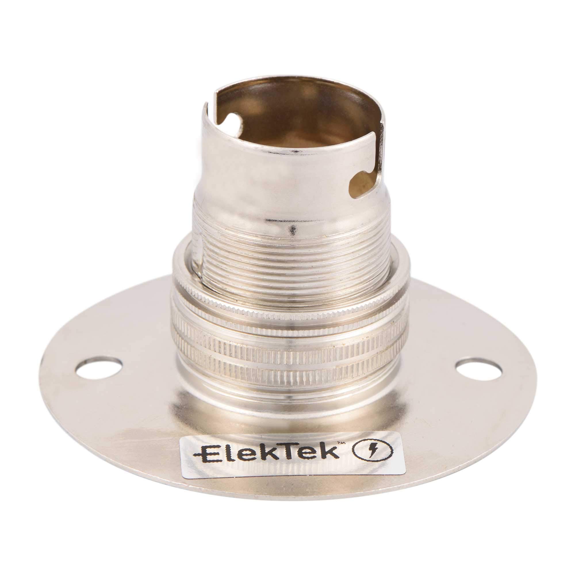 Support De Lampe En Laiton B22/BC - Culot à Baïonnette, Fixation Sur Boîte BESA - Pour Ampoules Jusqu'à 200W - Fabriqué Au Royaume-Uni
