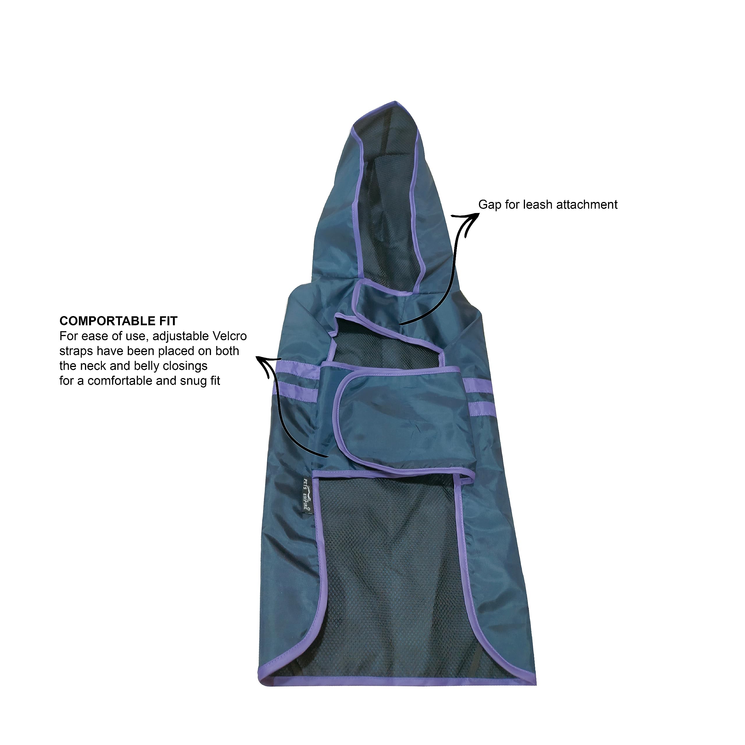 Pets Empire Lightweight Raincoats Jacket for Dogs, Adjustable Hooded Dog Raincoats, Waterproof Rain Coat Slicker Poncho for Dogs (XL, Blue) 3