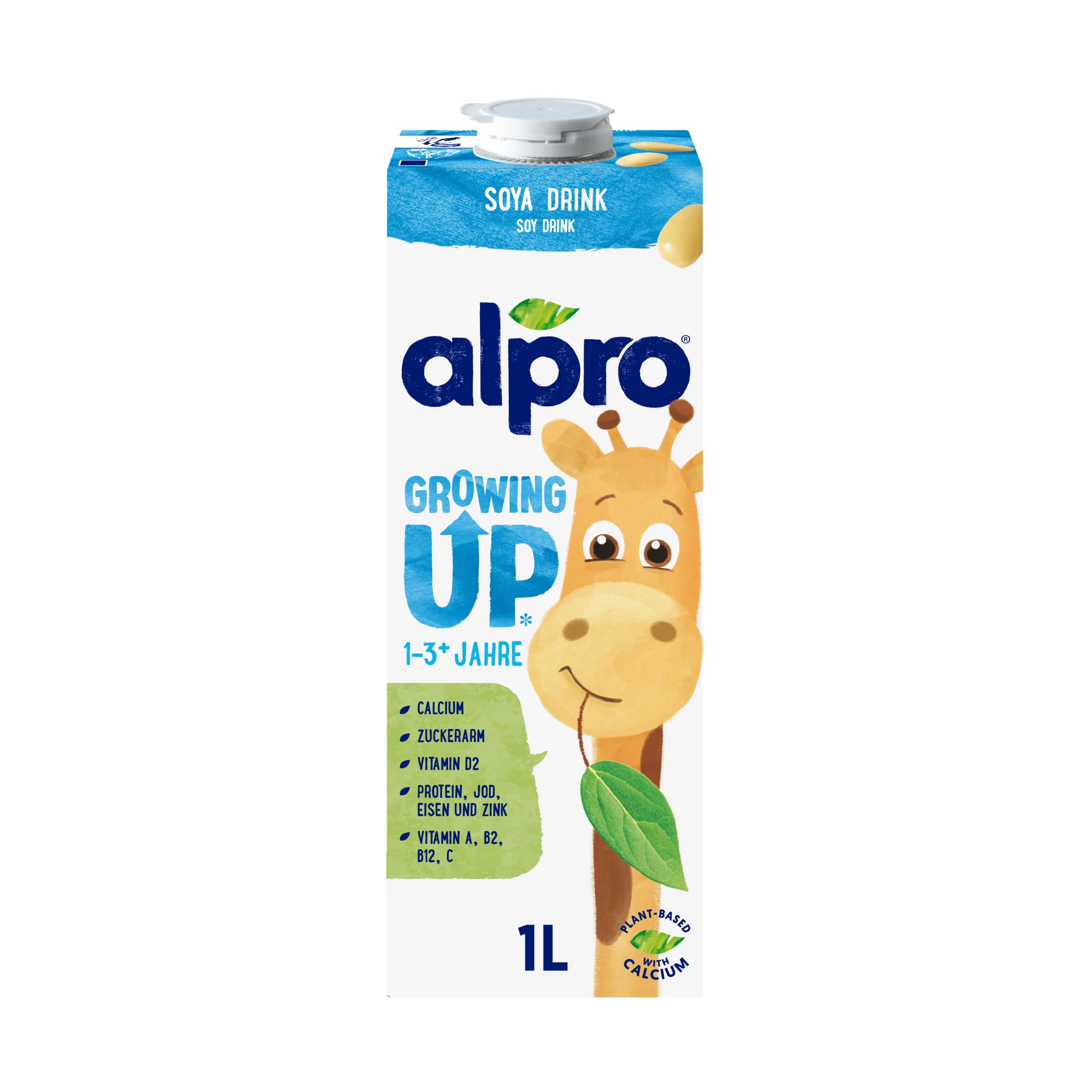 Alpro Kindersoyadrink – 100 Prozent pflanzlich – Von Natur aus laktosefrei und zuckerarm – Proteinquelle mit Calcium und Vitaminen – 1 x 1 L