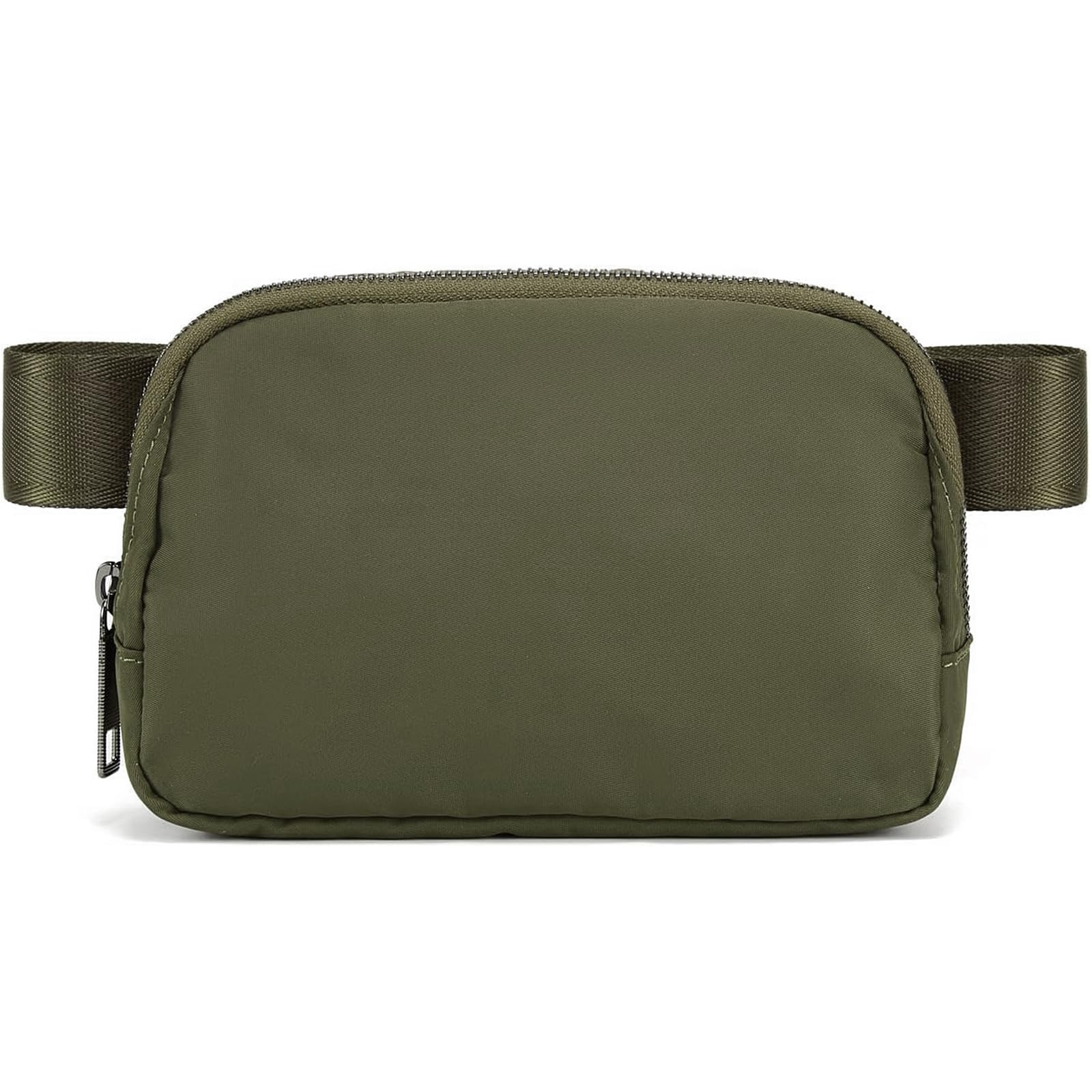 YOSHUYUKI Unisex Belt Bag with Adjustable Strap Waterproof Sherpa Small Fanny Pack Crossbody Bag for Workout Running Travelling Hiking, Dim Olive, S, 1l