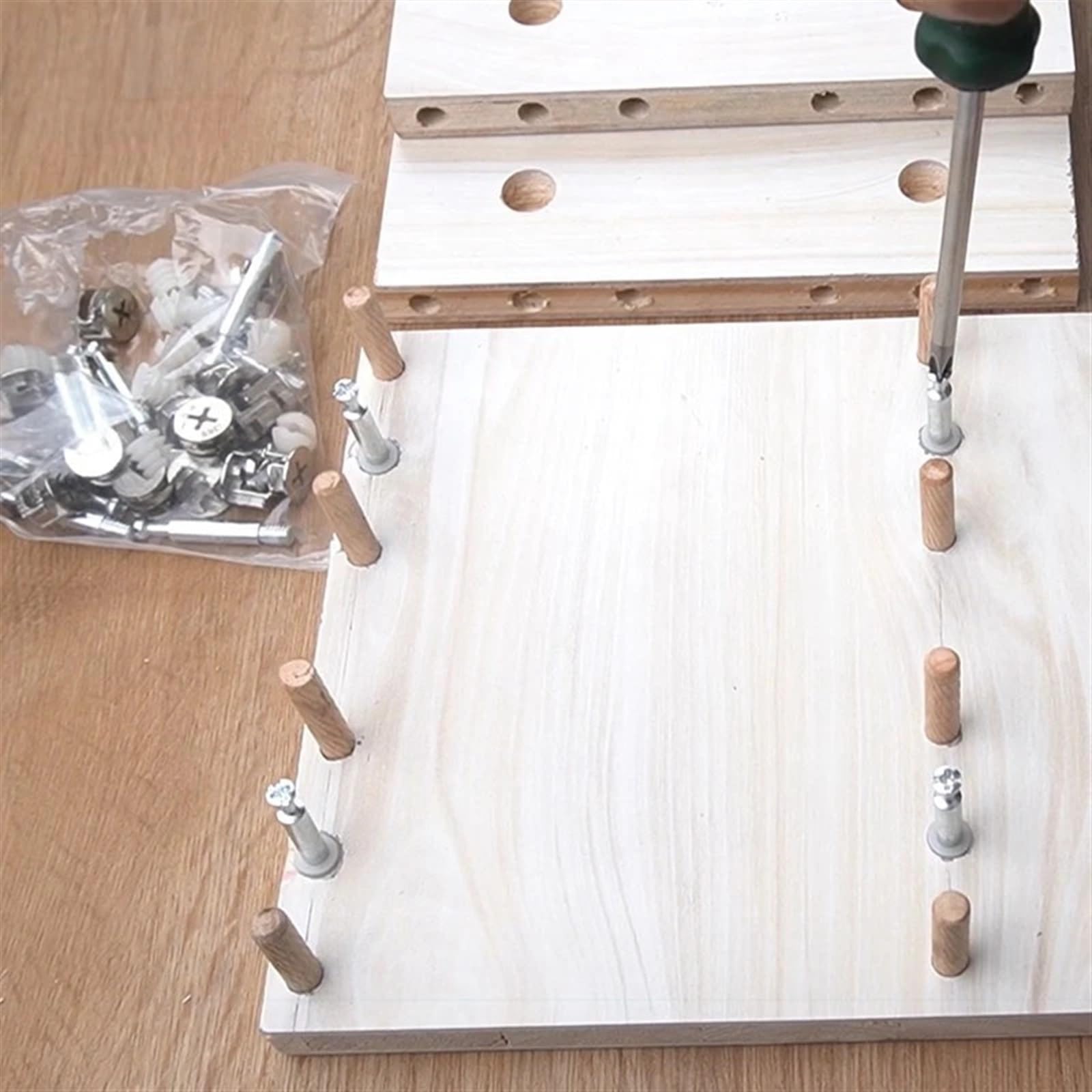 IVYARD 20 pezzi/lotto 3 in 1 per ruota eccentrica, fissaggio per mobili, fissaggio a vite con tassello e dado preimpostato (colore : 20 pezzi 369)