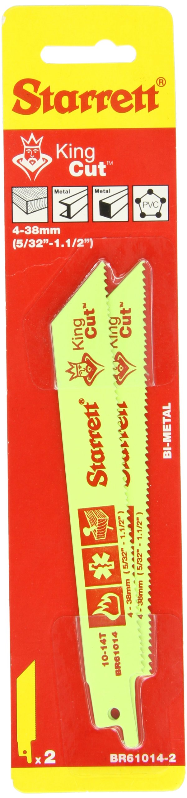 Starrett Bi-Metal King Cut Reciprocating Saw Blades - Fire & Rescue, 6" Length, 10-14 TPI, Pack Of 20 - View #2