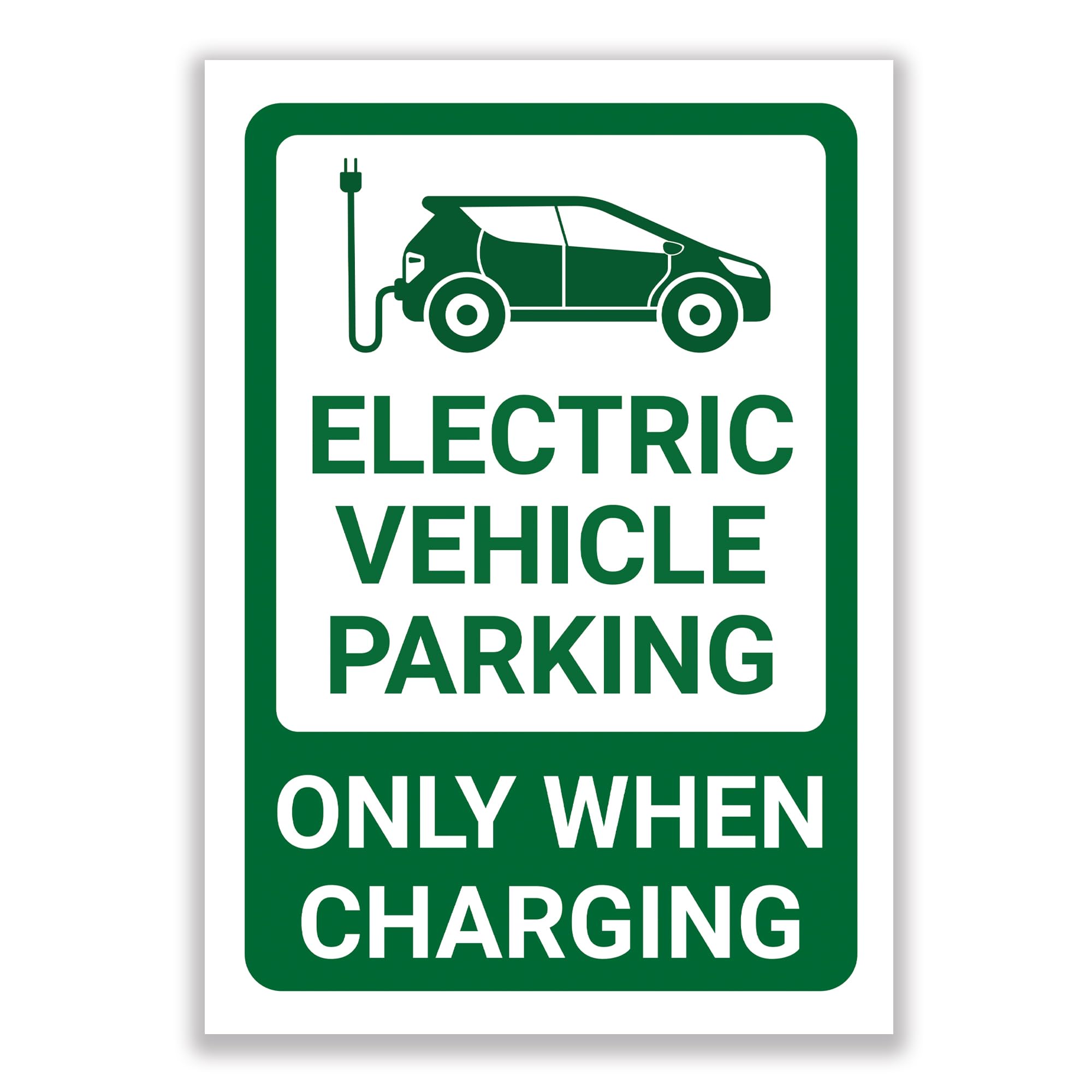 LP Lifestyle Electric Vehicle Parking Only When Charging Sign – Weatherproof Rust-Free PVC EV Charging Bay Notice, Durable Outdoor Car Park Sign, Multiple Sizes No.371 (A3 (297mm x 420mm) – No Holes)
