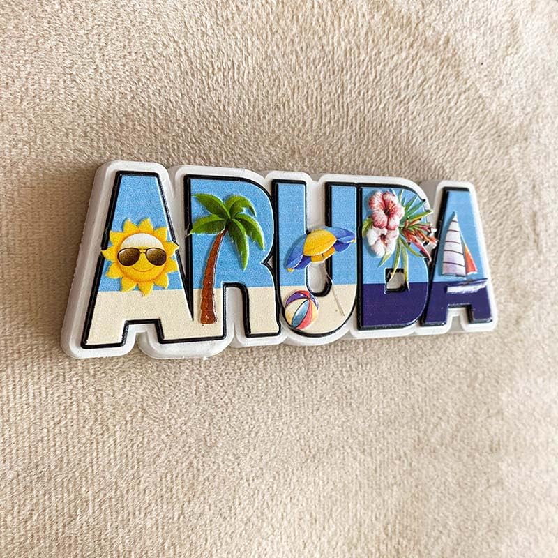 Imán decorativo Aruba con diseño tropical y efecto 3D miniatura 5