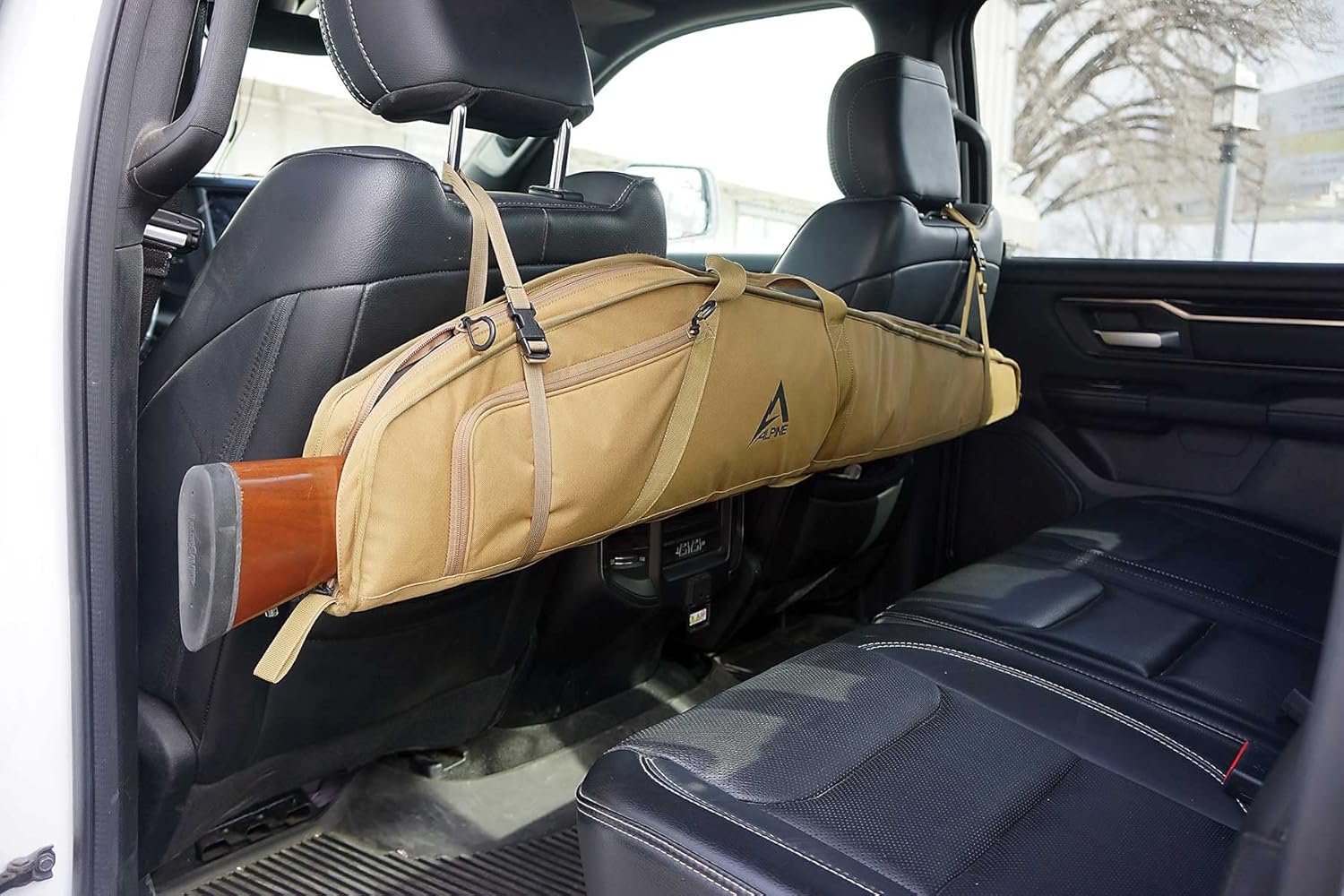 Alpine Innovations Premium Rifle Case with Adjustable Straps for Secure Backseat Storage – Perfect for Hunters and Outdoor Enthusiasts