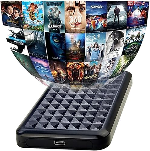 Miniatura 3 de Disco duro externo portátil de 500 GB USB 3.0/Tipo-C, HDD delgado de alta velocidad para respaldo, almacenamiento, juegos, compatible con PC, Mac