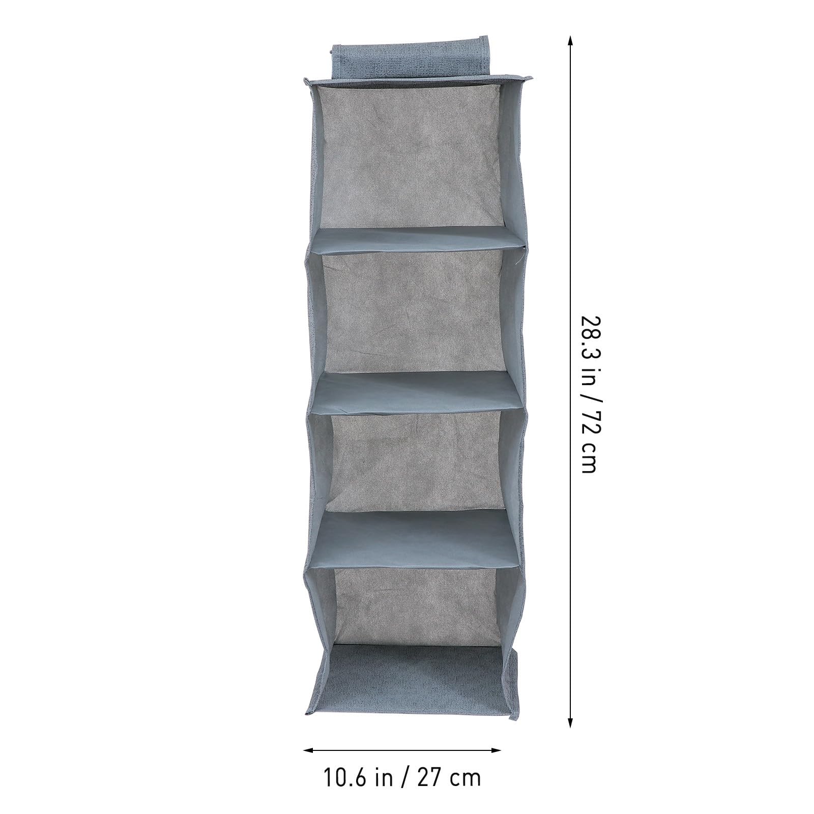SOLUSTRE Organizador de Armario Colgante Multiusos No Tejida Lavable y Cajón de Almacenamiento Gris de Espacio para Ropa y Accesorios