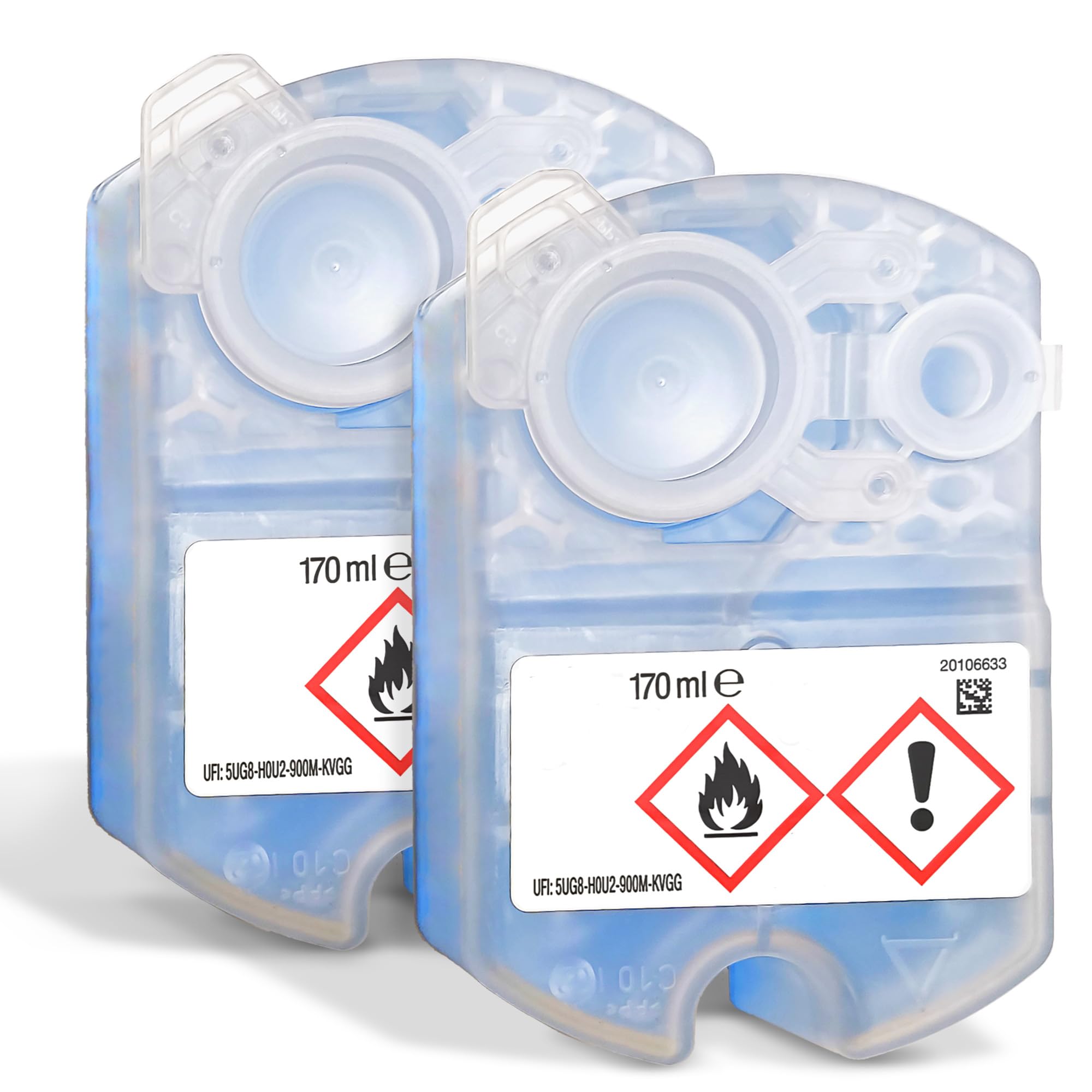 VIOKS 2 cartuchos de limpieza de repuesto para Braun CCR2, 340 ml, desinfectante para afeitadoras Clean&Charge