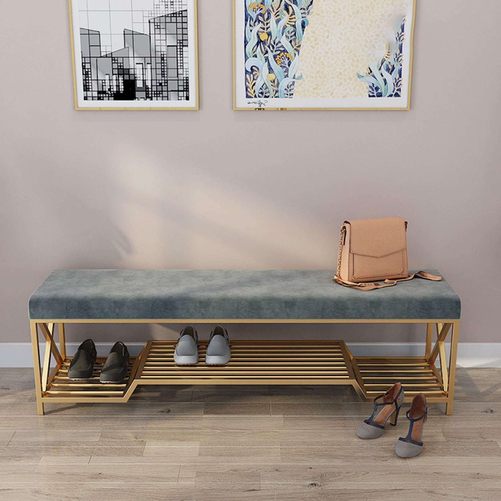 Sitzbank Shoe Shelf mit gepolstert sitzfläche, drinnen Bad schuhbank Regal, modern flure schuhbank mit schuhregal, Flur schuhregal mit sitzbank, für Wohnzimmer,Foyers,Schlafzimmer,Veranden.