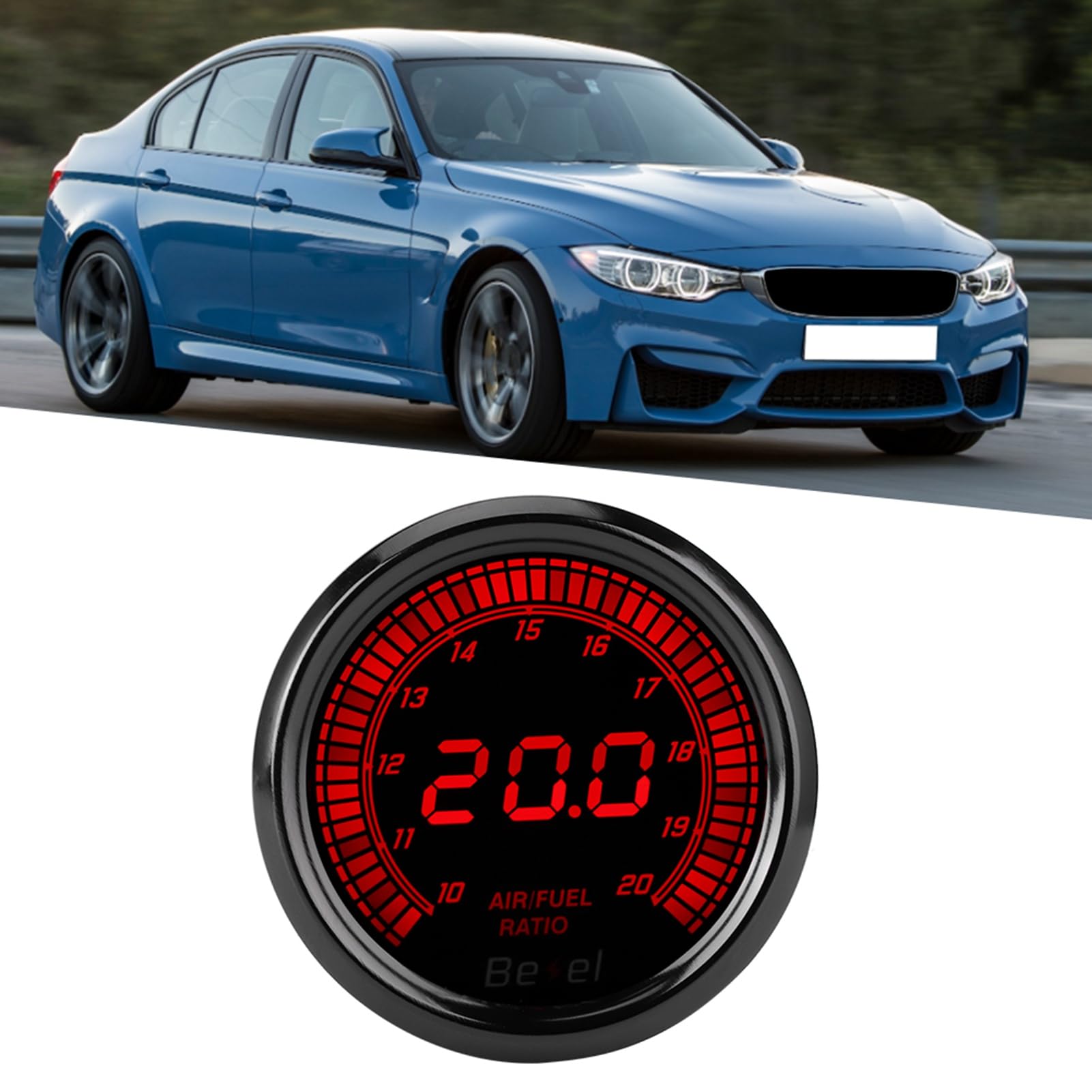 Wskaźnik Proporcji Powietrza i Paliwa, Czarny, 52 Mm, Wysokowydajny Przyrząd Samochodowy do Monitorowania Mieszanki Paliwowo-powietrznej, do Samochodów, materiał ABS