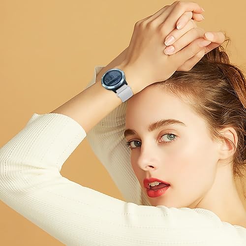 Miniatura 6 de Paquete de 4 correas elásticas de nailon de 0.71 pulgadas para Garmin Vivoactive 4S, Venu 2S, Vivoactive 3S, correa deportiva suave de liberación
