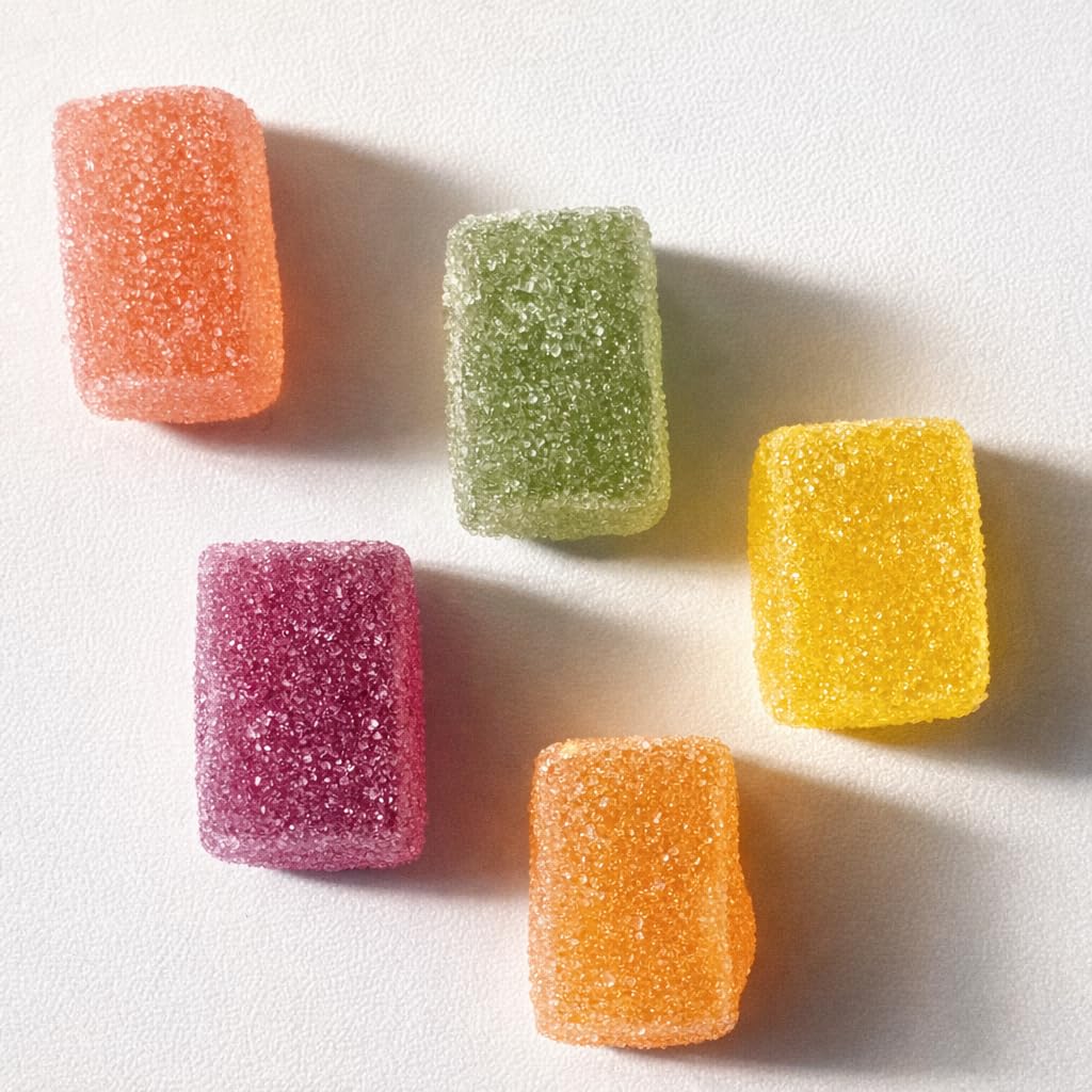 Joe Vanny, caramelle gelatine alla frutta, produzione artigianale, gelées 100% naturali, 30% di frutta, con oli essenziali, confezione luxury da 1000g
