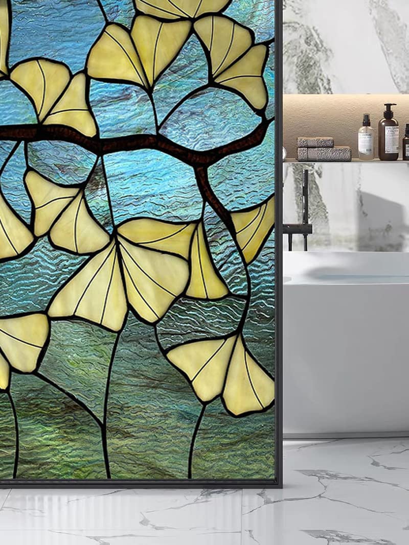 Folia chroniąca okno Folie okienne witrażowe Matowe statyczne przyleganie Światło-przezroczyste Nieprzezroczyste Prywatność Szklana naklejka Home Decor(58X90cm)