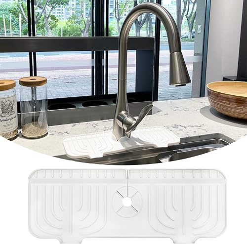 Tapete de silicona con mango de grifo, protector contra salpicaduras, protector de fregadero para cocina, tapete de secado de jabón, bandeja de