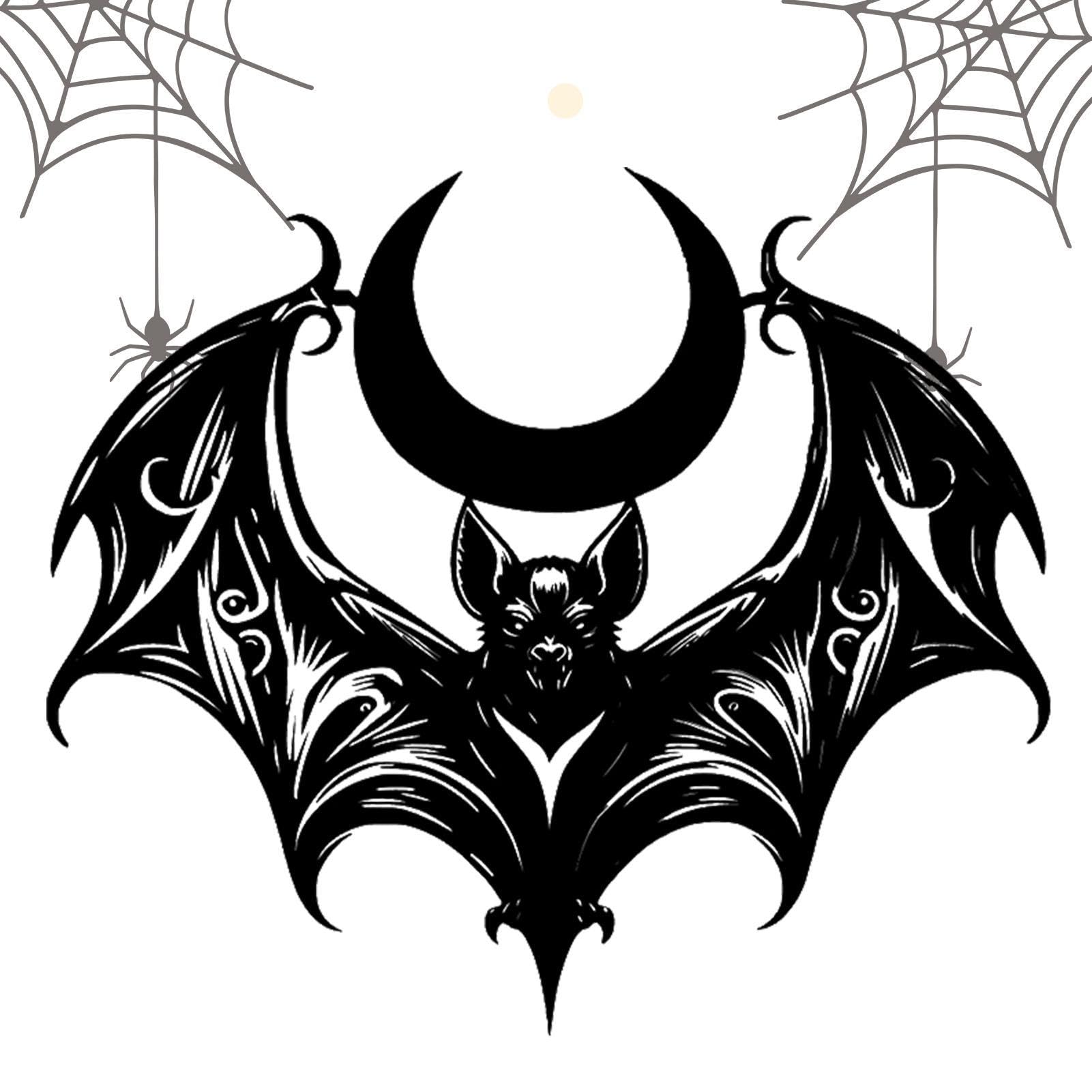 Halloween metalowa sztuka ścienna upiorny tajemniczy gotycki nietoperz