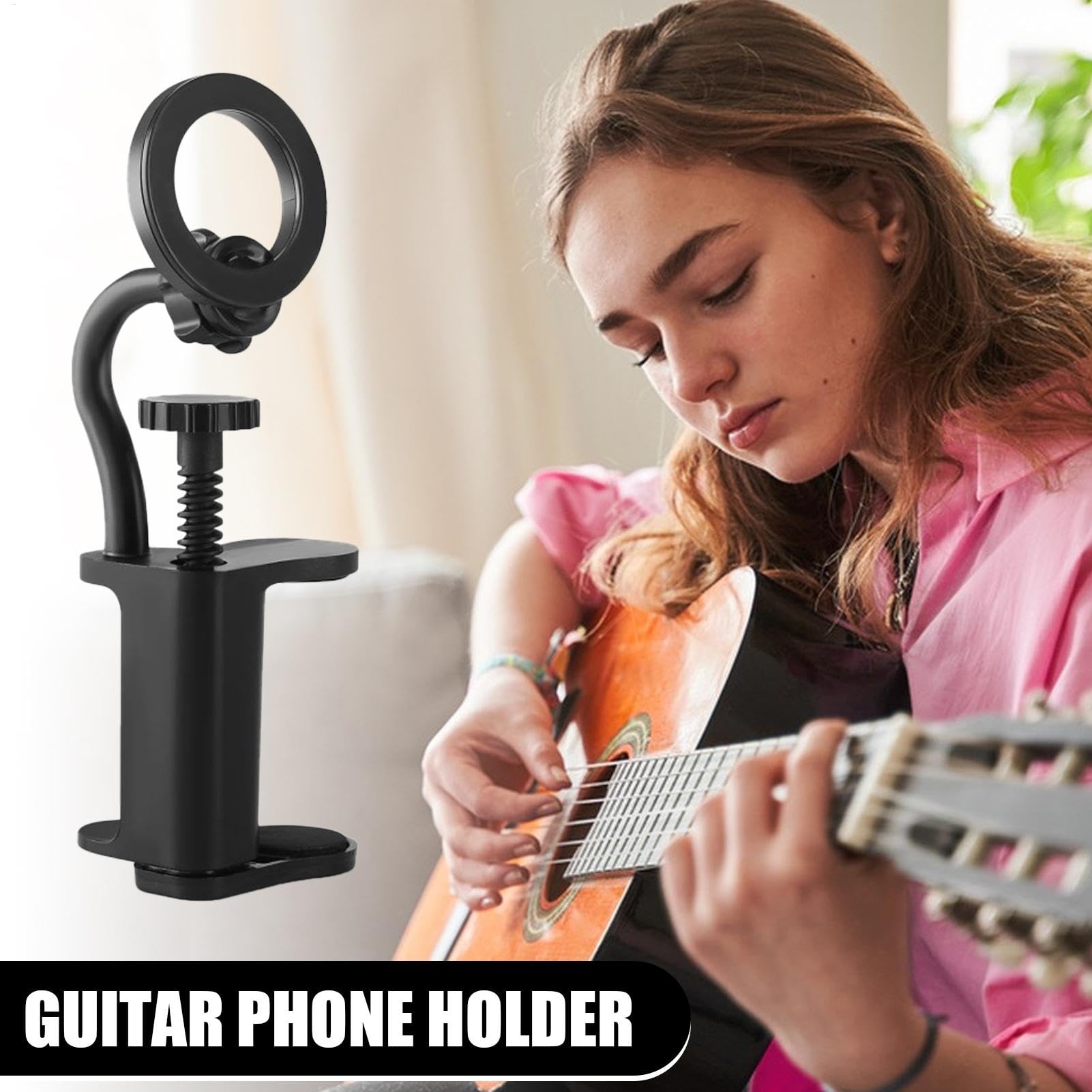Support de téléphone portable pour lit, tête de basse, support de téléphone pour guitare, clip de support magnétique, accessoire de guitare basse, support de téléphone portable réglable pour guitare
