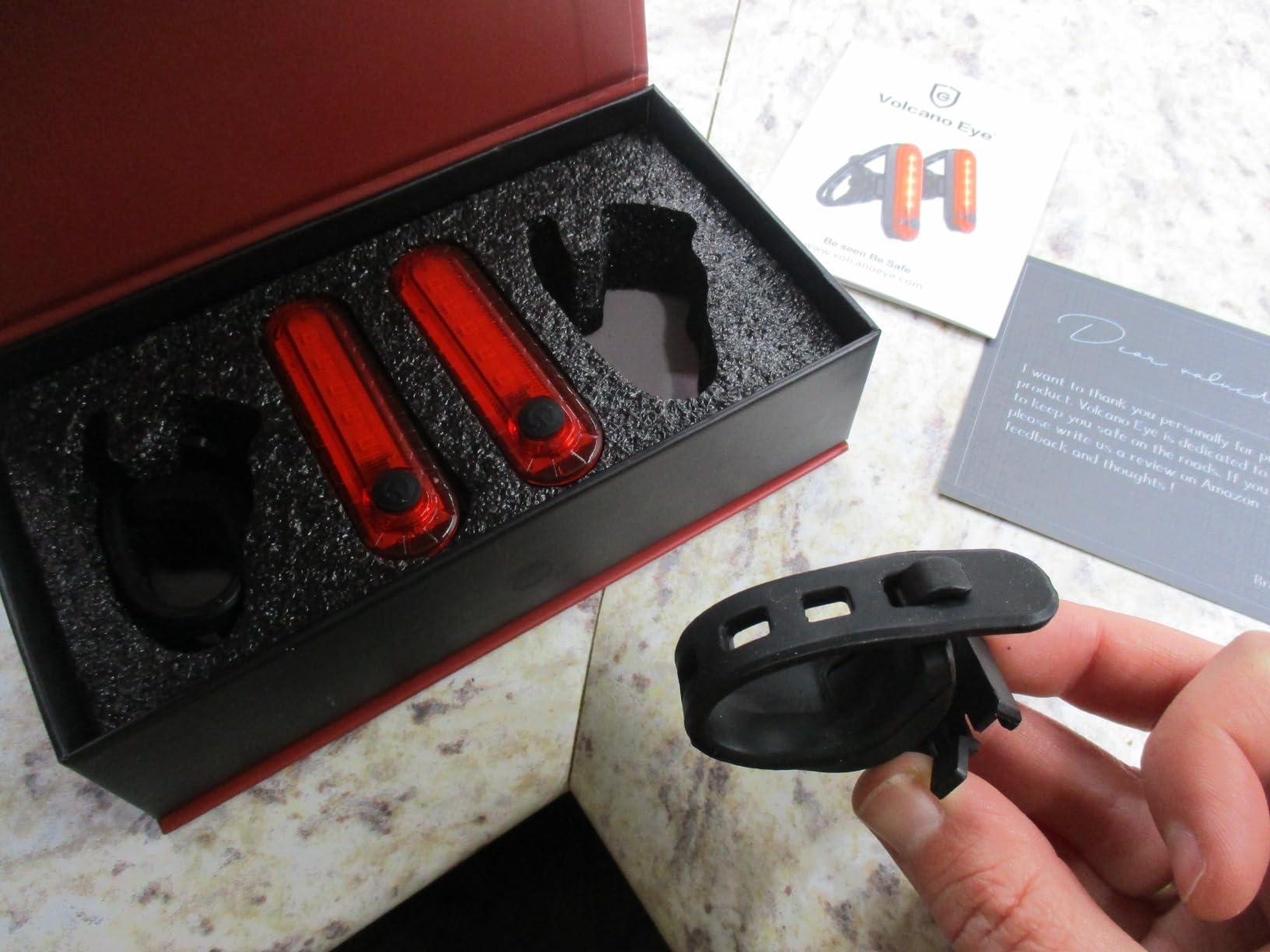 Volcano Eye Bike Tail Light 2 Pack, Rear Bike Back Lights for Night Riding, Bicycle Rear Light