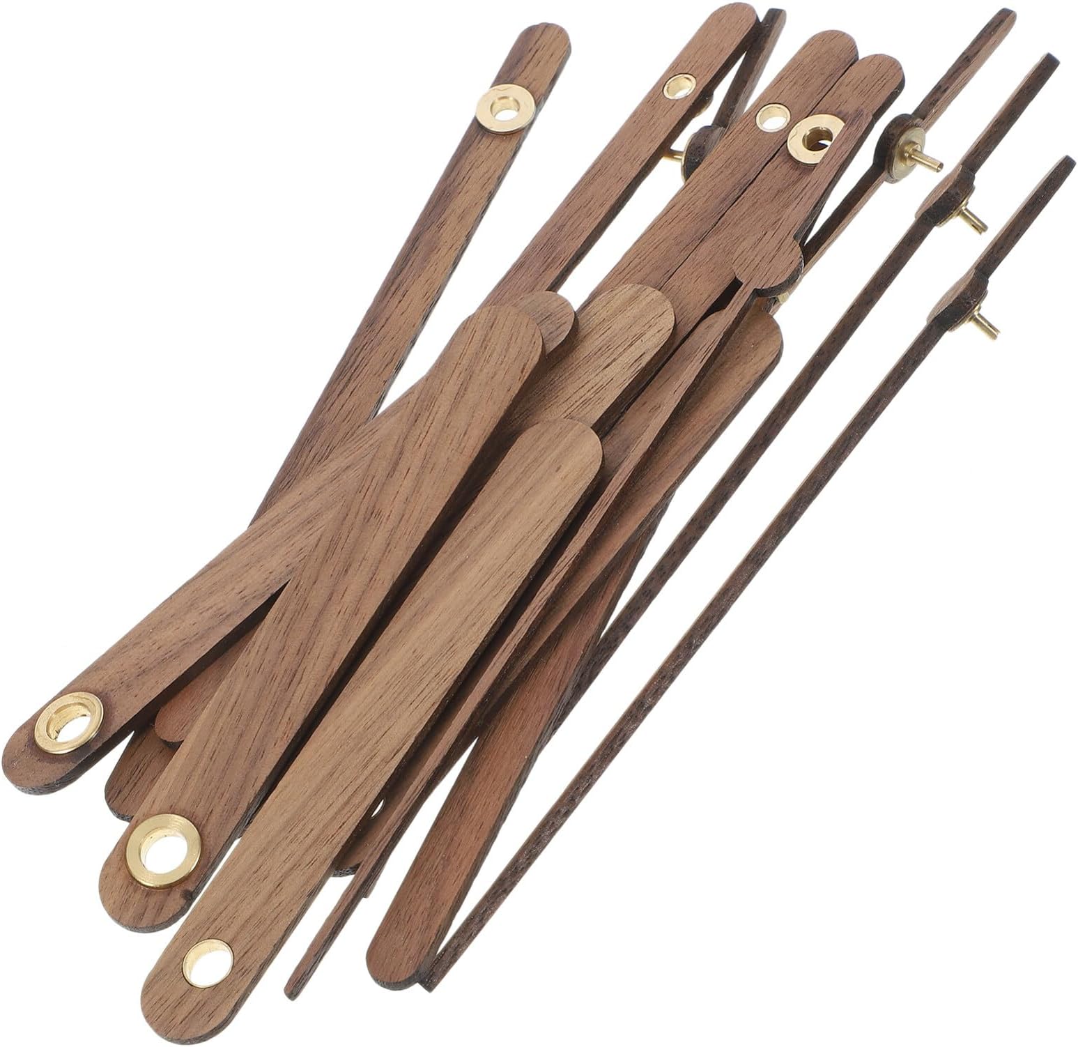 5sets Wooden Clock Hands for Repair Walnut Clock Hands Fittings Easy to Install for Craft Projects
