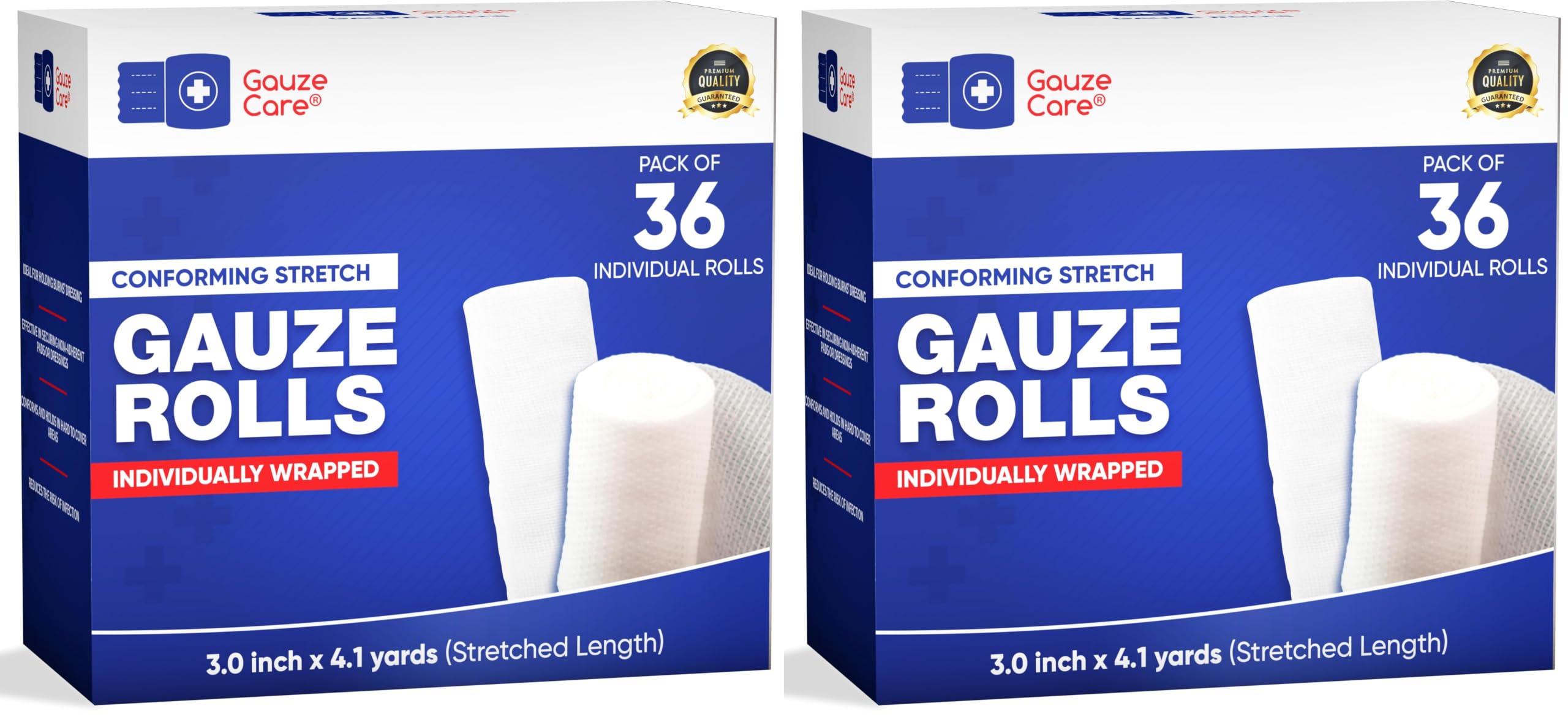 Gauze Rolls 2 inch Pack of 24 – Premium Quality Lint and Latex-Free Rolled Gauze 2 inches x 4.1 Yards - Conforming Stretch Bandages Designed for Effective Wound Care & Comfort — Amazon image 6