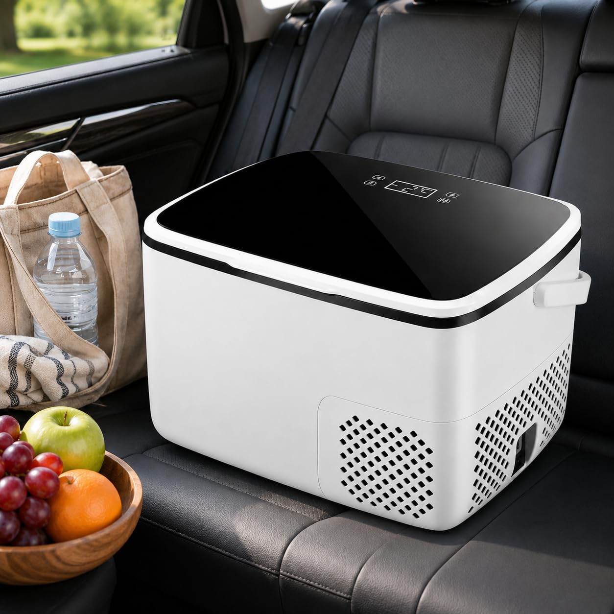 Sushangmao 12V Refrigerator, 18L/19QT Electric Cooler, Portable Freezer with LED Touch Control,-4°F to 59°F, Car Refrigerator for Truck, RV, Camping,Travel