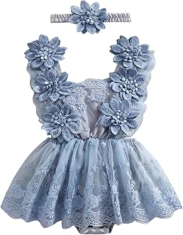 Newborn Baby Girl Romper Dress Infant Sleeveless Lace Floral Romper Bodysuit Baby Girl Summer Clothes Outfits