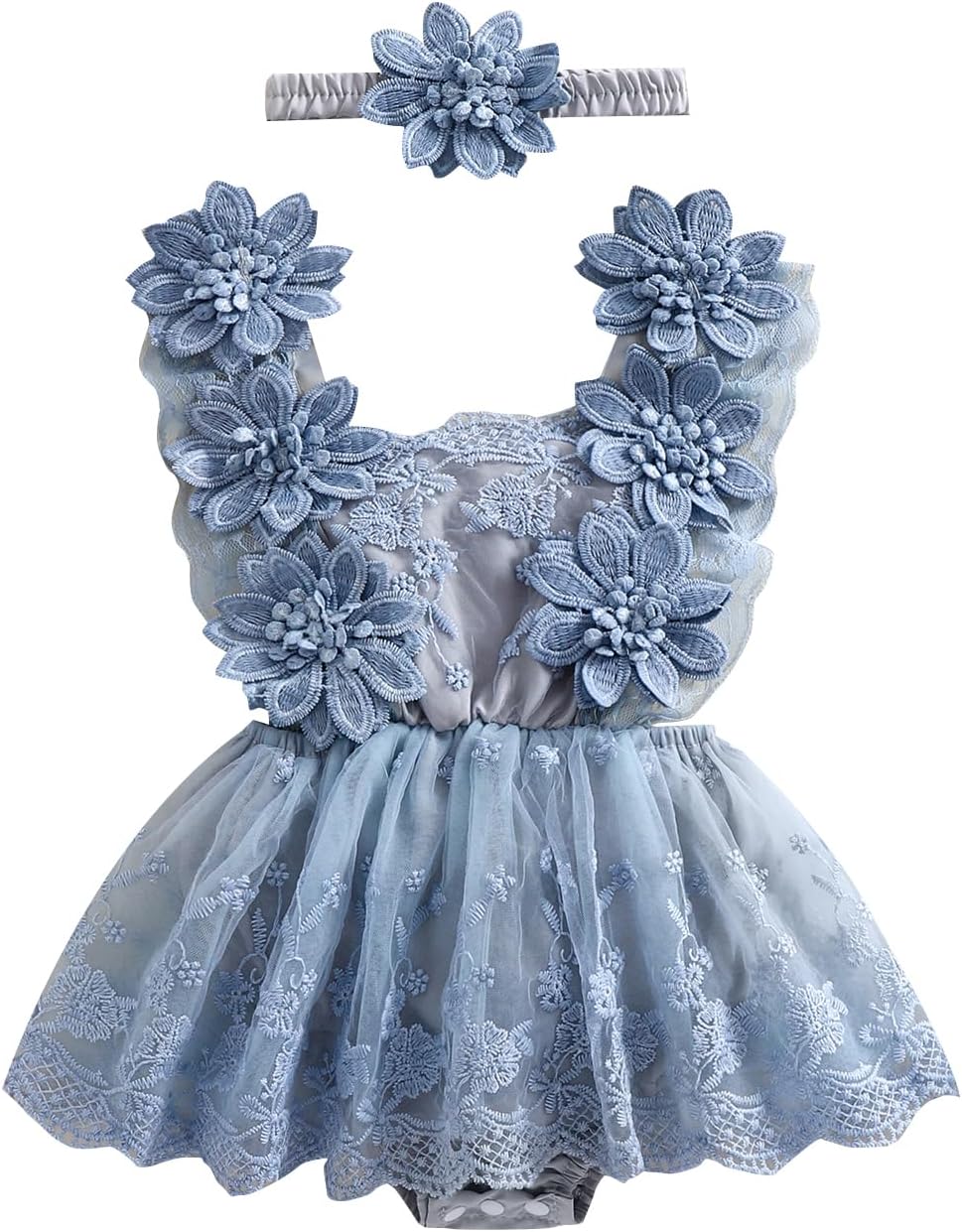 Newborn Baby Girl Romper Dress Infant Sleeveless Lace Floral Romper Bodysuit Baby Girl Summer Clothes Outfits