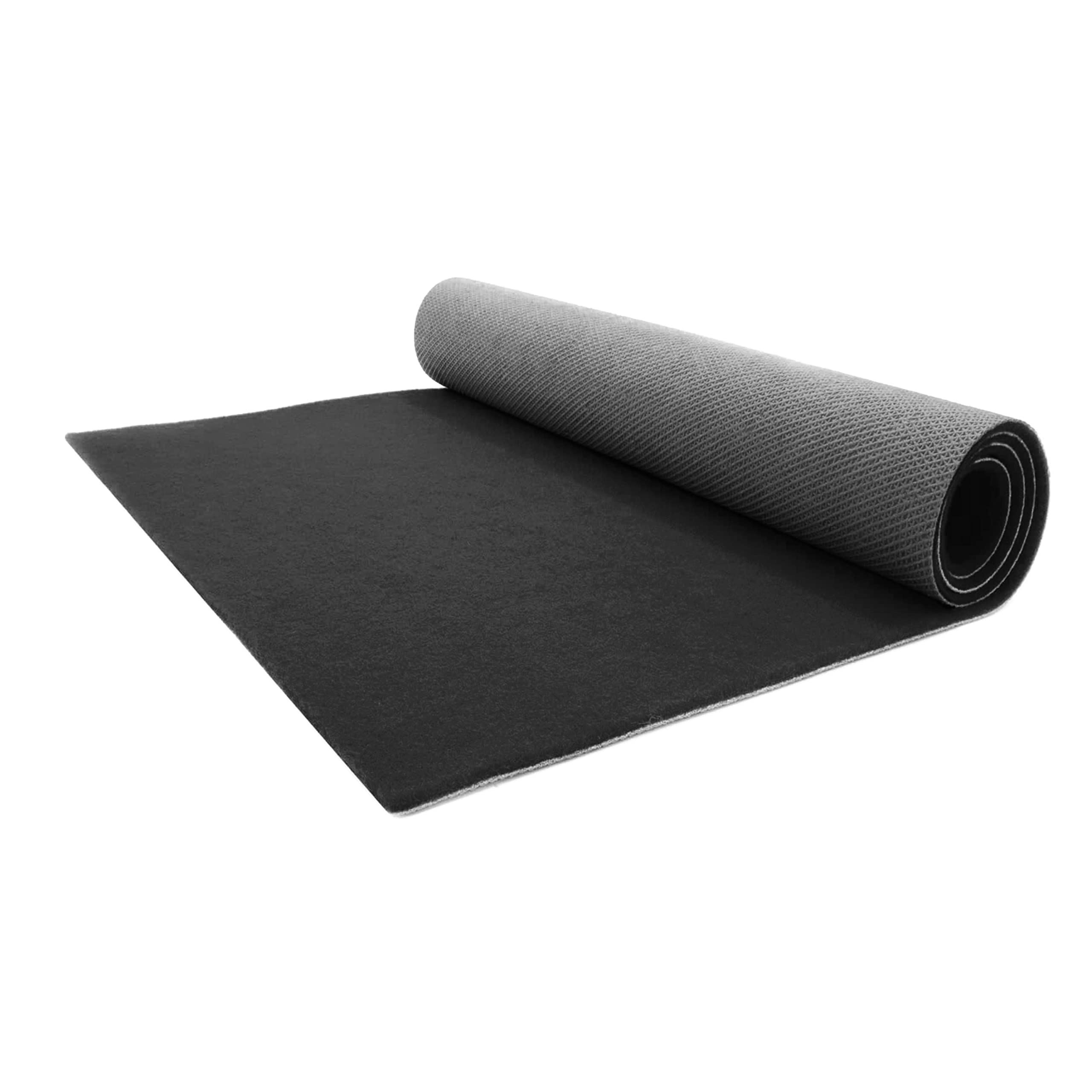 Primaflor Event- und Messeteppich Salsa | 200x1950 cm | Anthrazit | 5 mm | Messeteppich Meterware mit Gummirücken | Vlies Teppich | Nadelvlies Bodenbelag für Messe, Event und Publikumsverkehr