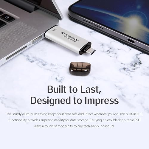 Transcend 2TB ESD310 Dual Portable SSD 1050MB/s USB-A+C, Thumb Drive - 4