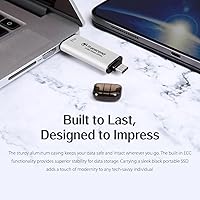 Vista 10 de Transcend ESD310 SSD externo de 1 TB, hasta 1,050 MB/s, unidad USB dual para iPhone17,16,15, iPad y Mac/Pixel10/Tesla/Steam Deck/ROG Ally/MSI
