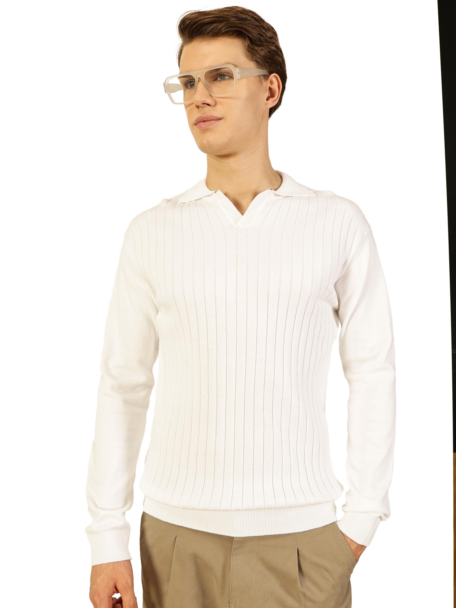 thomas scott Men's | Striped | Full Sleeve | Regular Fit | Cotton Blend | Polo Collar | Casual Tshirt-picture-38