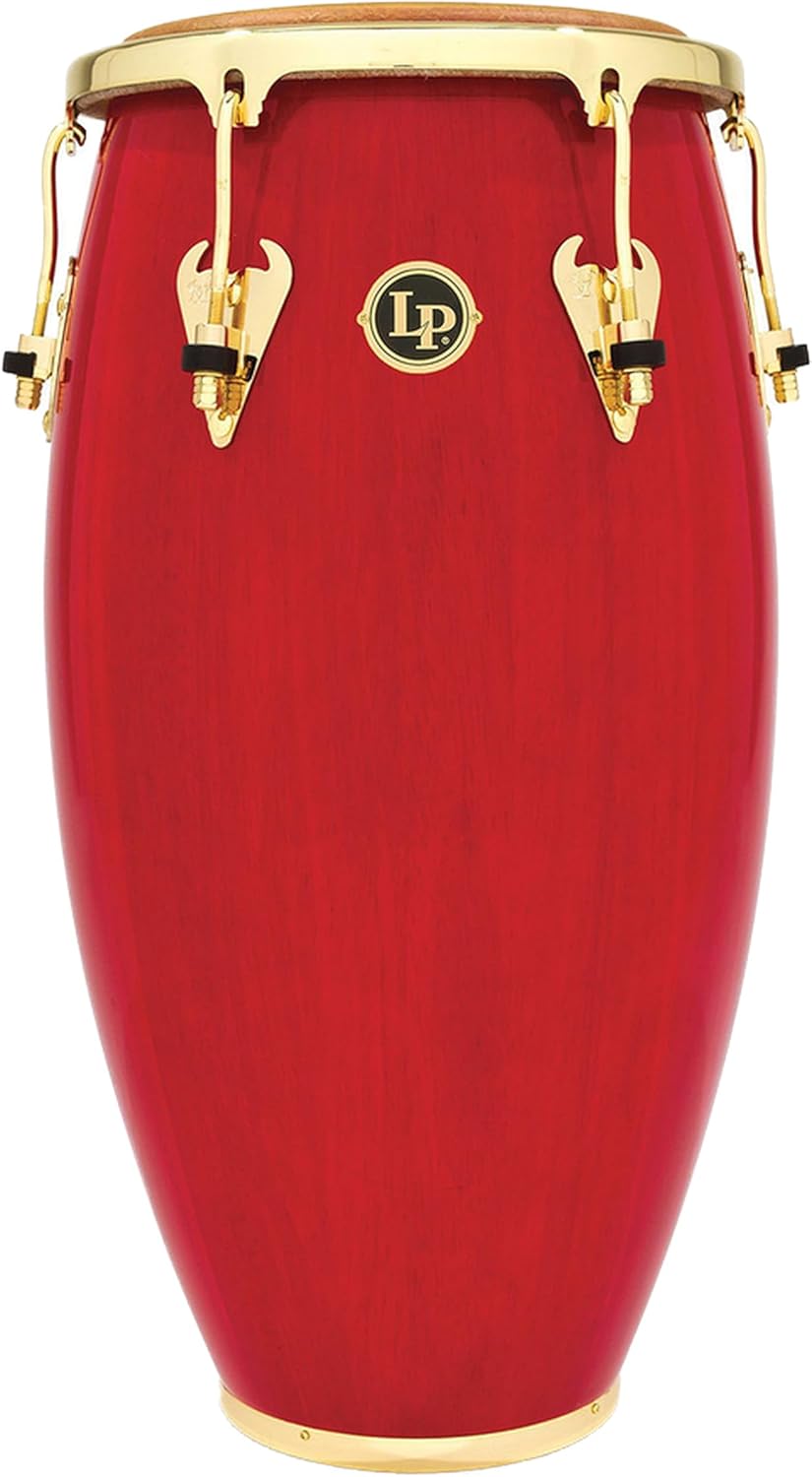 Latin Percussion LP Matador 12-1/2" Wood Tumbadora - Red/Gold Tone