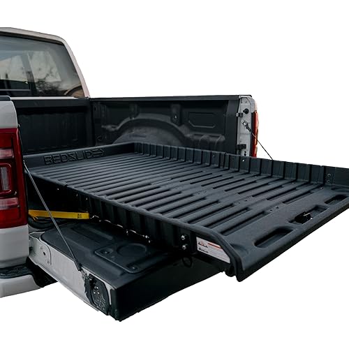 Bedslide 500Go Sliding Truck Bed Organizer, 62-74" L x 48" W, Capacity 500 lbs., Full Size Truck Bed Storage Tray, Black