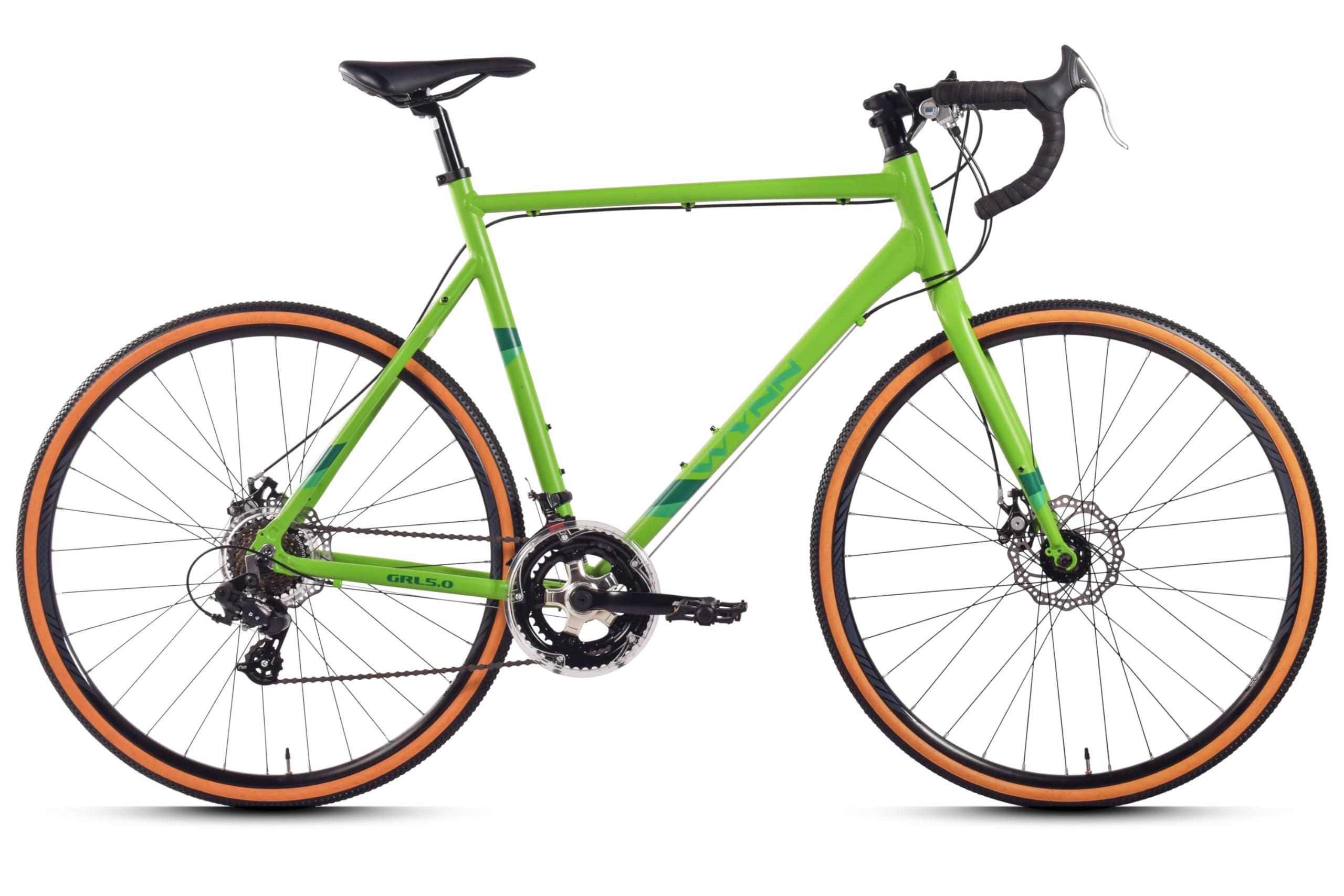 WYNN Gravel Bike 28 Inch GRL5.0 Green Frame Height 54 cm Women Men 14 Speeds Sports & Outdoors