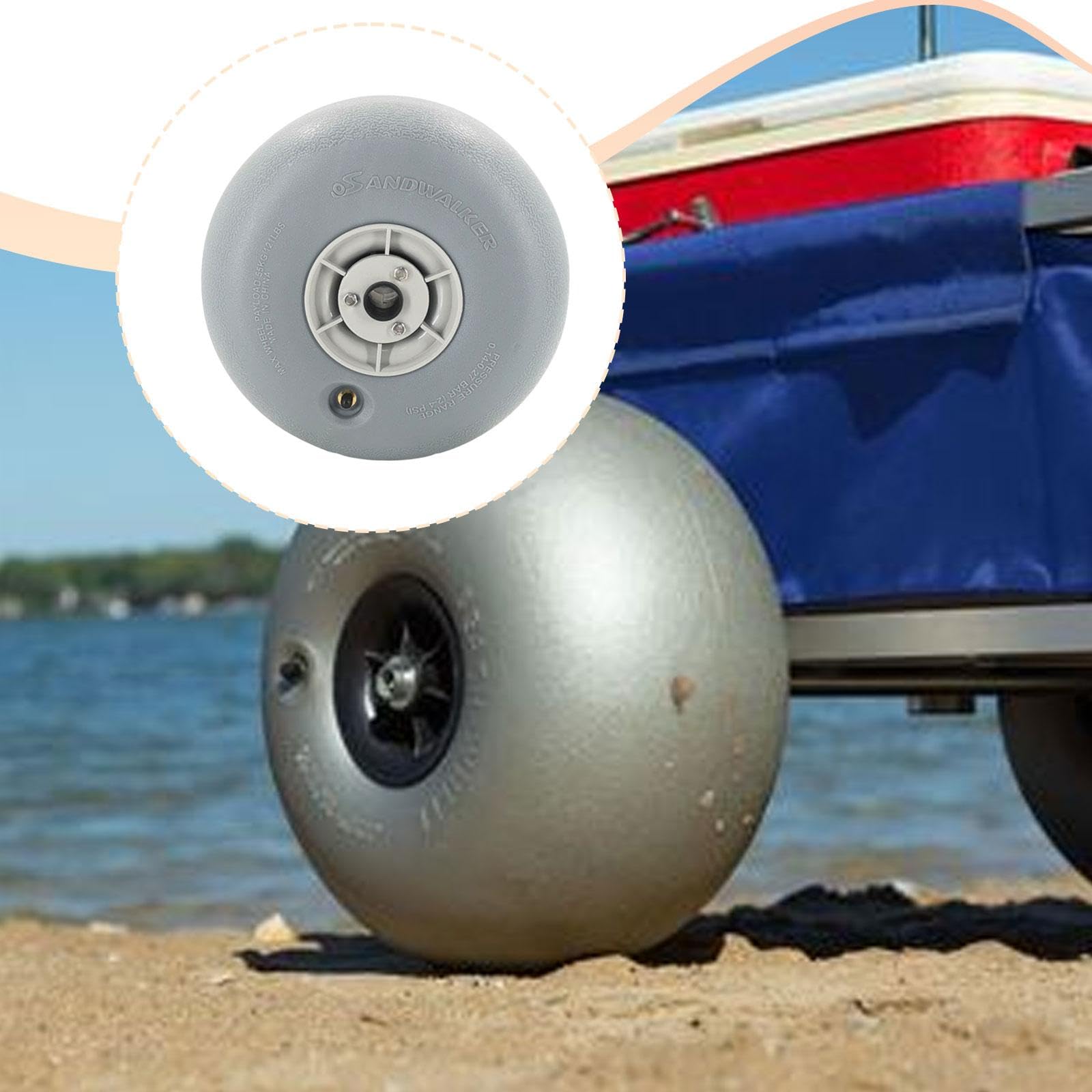Ruedas Tipo Globo, Resistentes, de Material PU, Neumáticos Inflables de Alto Rendimiento, Accesorios para Carritos de Playa, Uso Prolongado, Fácil
