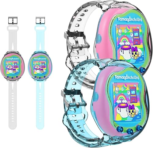 Pulsera para Tamagotchi Uni 2 unidades, soporte de pulsera de TPU compatible con Tamagotchi Uni, funda protectora de TPU ajustable Tamagotchi Uni