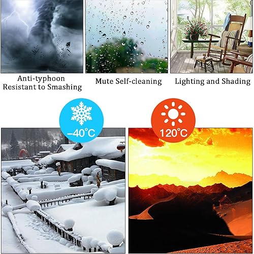 Miniatura 7 de WIGING Toldo para ventana, 15.7 x 23.6 in, 23.6 x 31.5 in, puerta delantera, al aire libre, jardín, porche, patio, cubierta para protección UV,