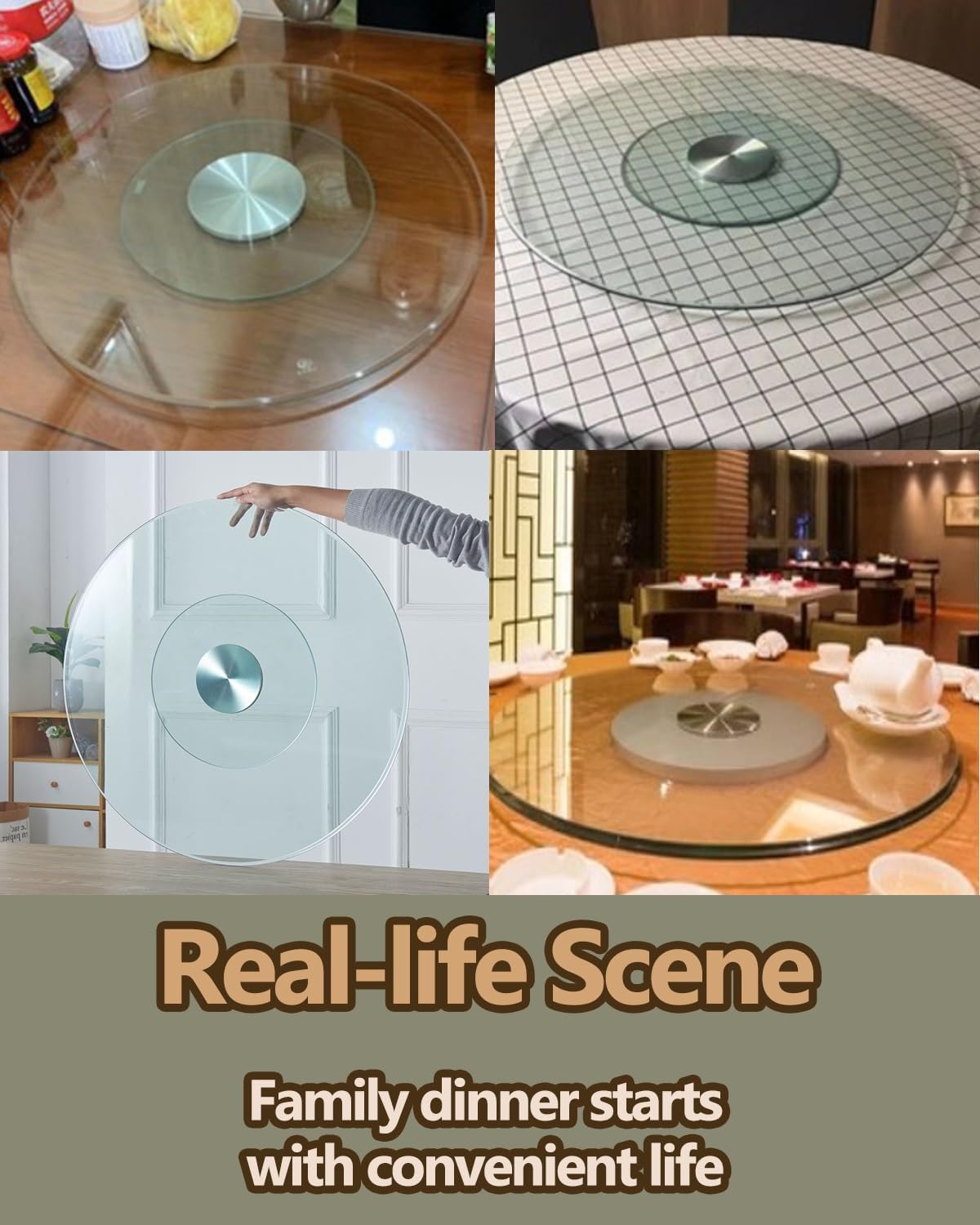 Large Lazy Susan for Table Top,Dining Table Rotating Tray,Dining Table Rotating Center Serving Tray,for Various Occasions
